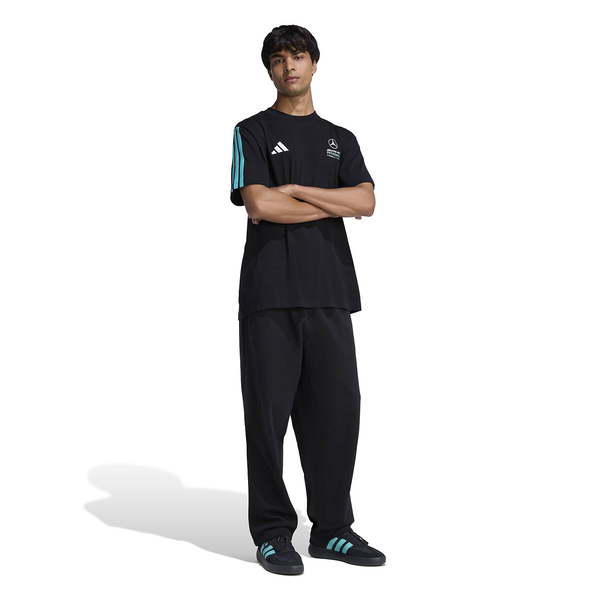 T-shirt manches courtes MERCEDES F1 noir, adidas Performance