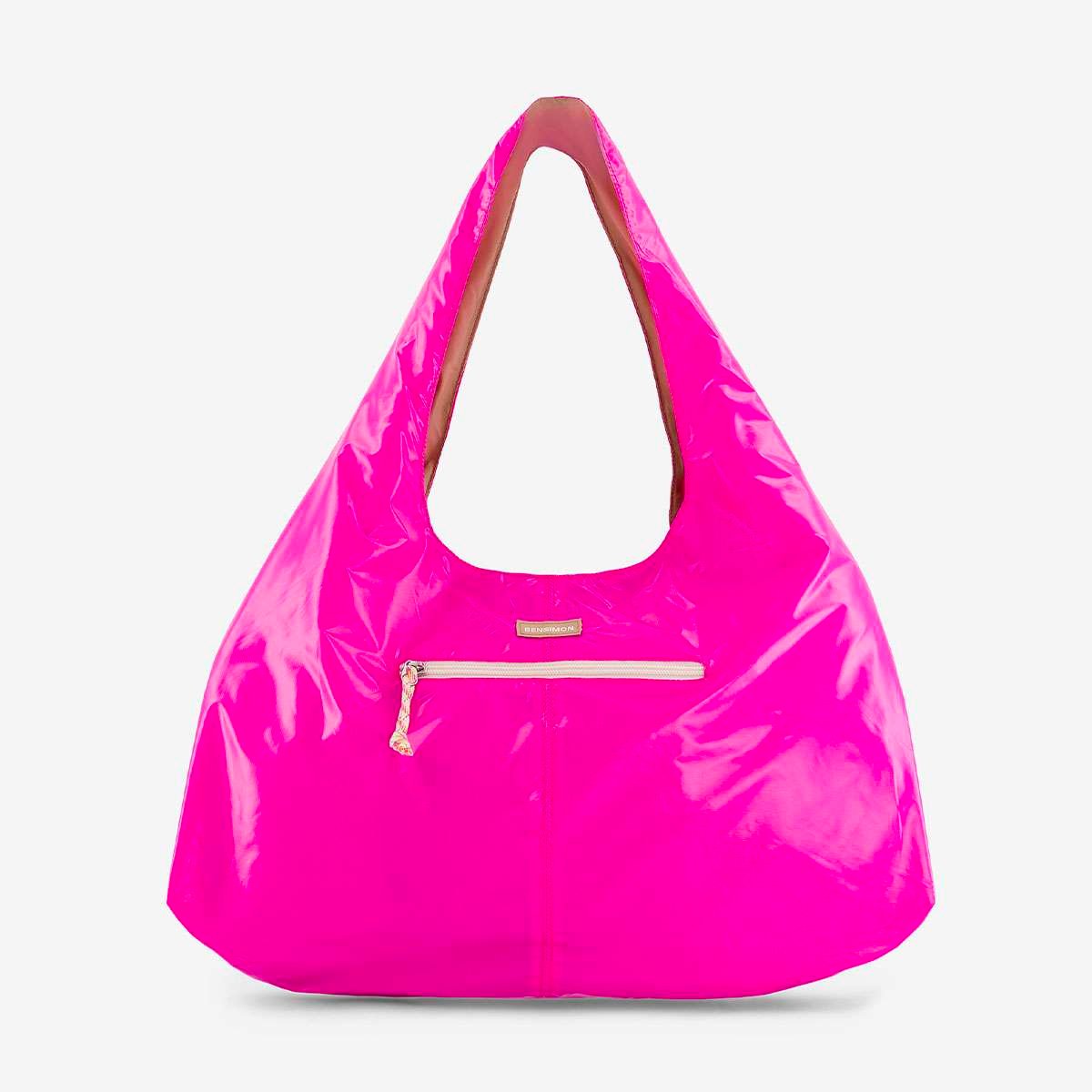 Shopping bag en polyamide NIBELLE beige, BENSIMON