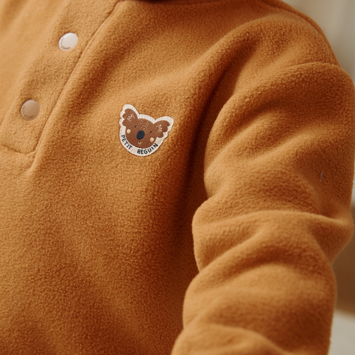 Sweat-shirt enfant en polaire Constellation camel, PETIT BEGUIN