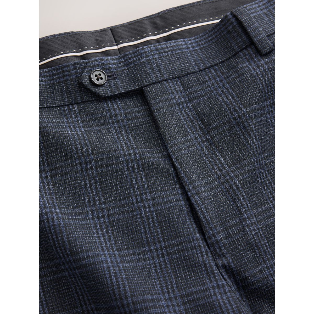 Pantalon de costume slim à carreaux bleu marine, NEXT