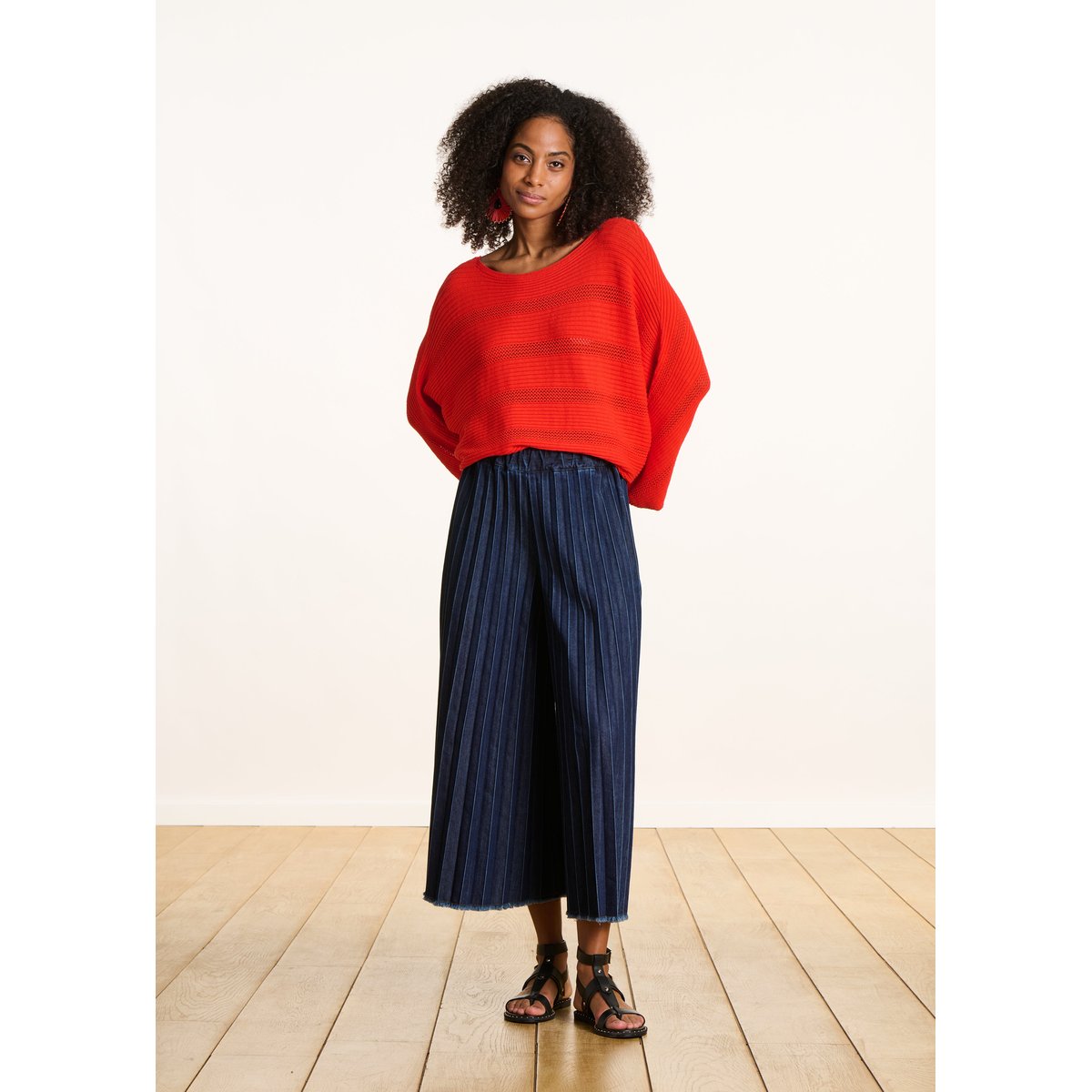 Pull manches longues esprit cape jaspe, LA FEE MARABOUTEE