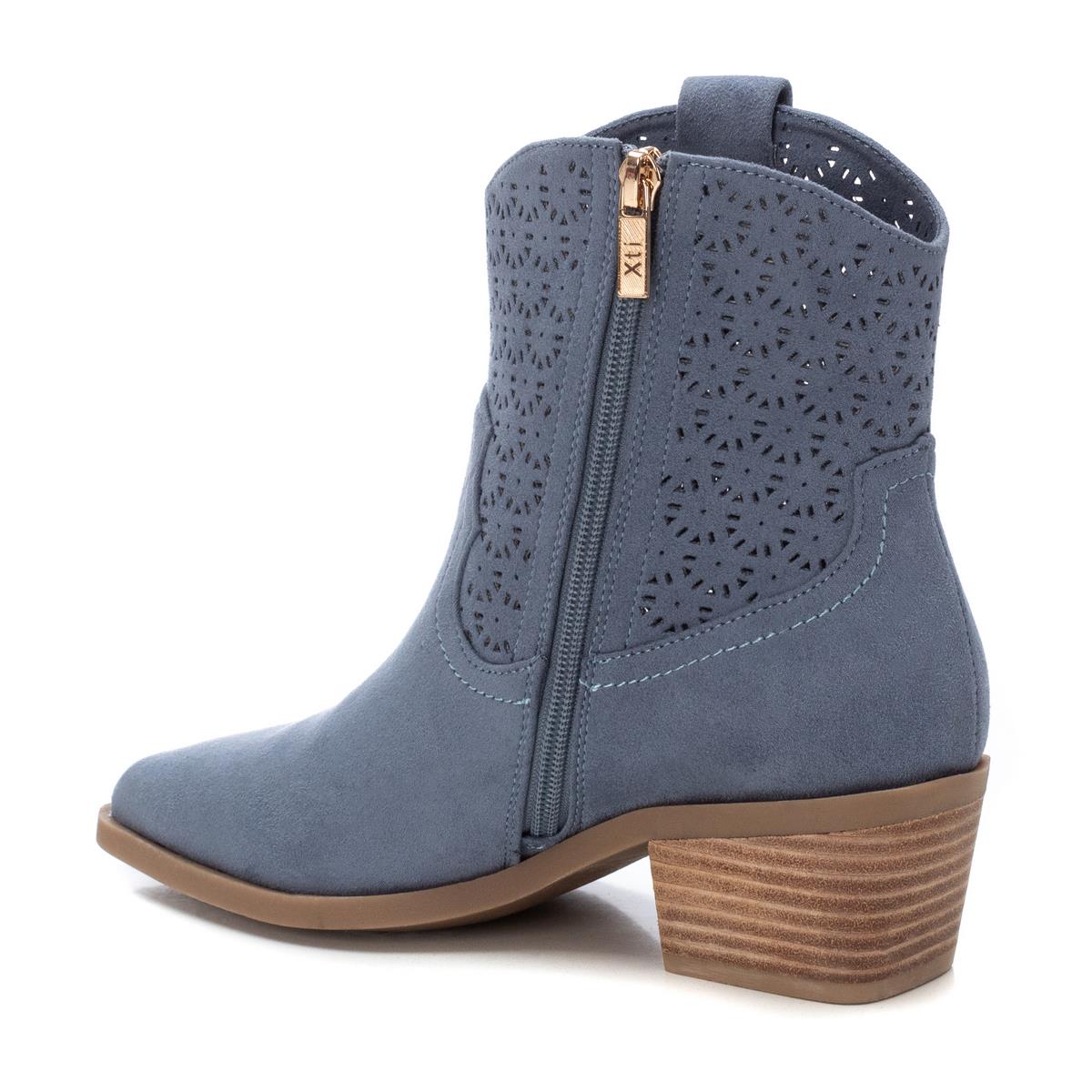 Bottine Talon Décontractée Fermeture éclair bleu jean, XTI