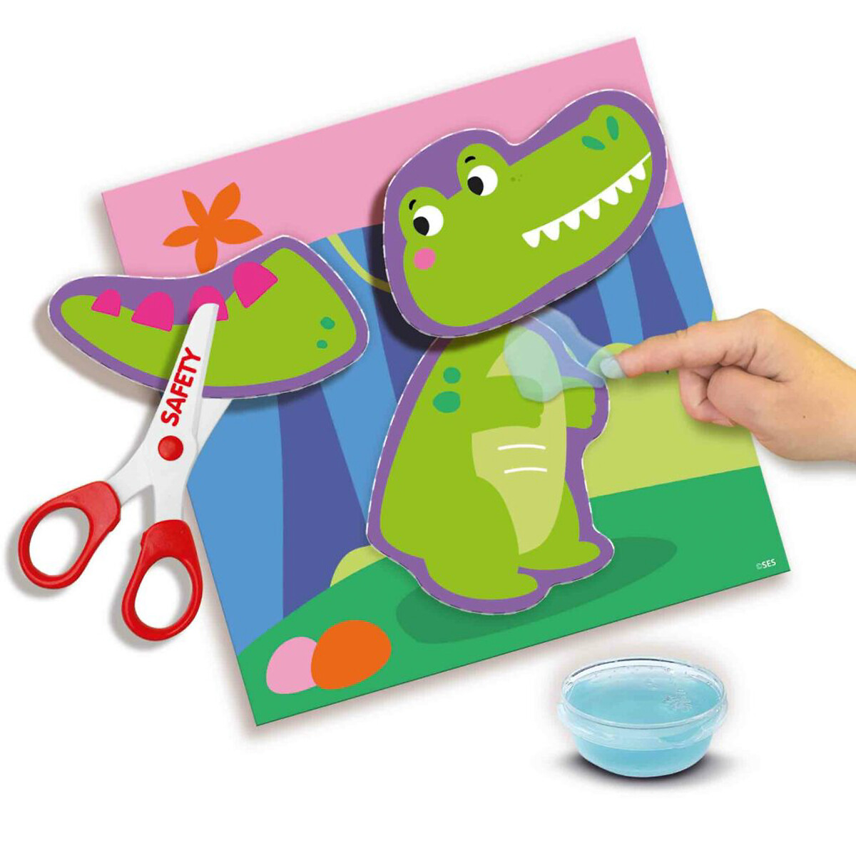 Brinquedo "Aprendo a cortar e a colar", SES multicolor, SES