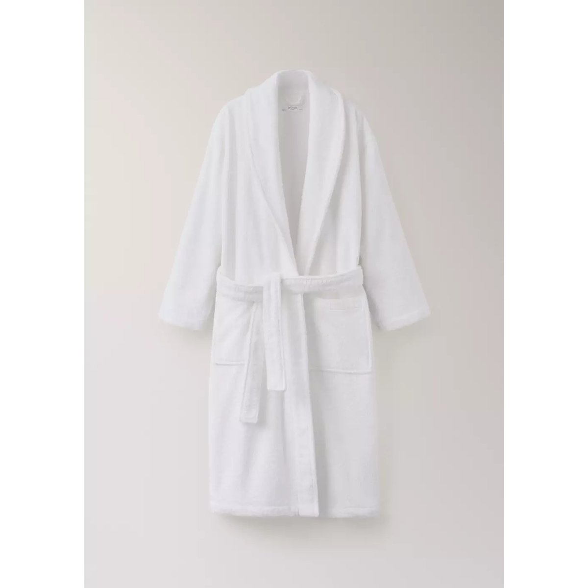 Peignoir coton doux blanc, MANGO HOME