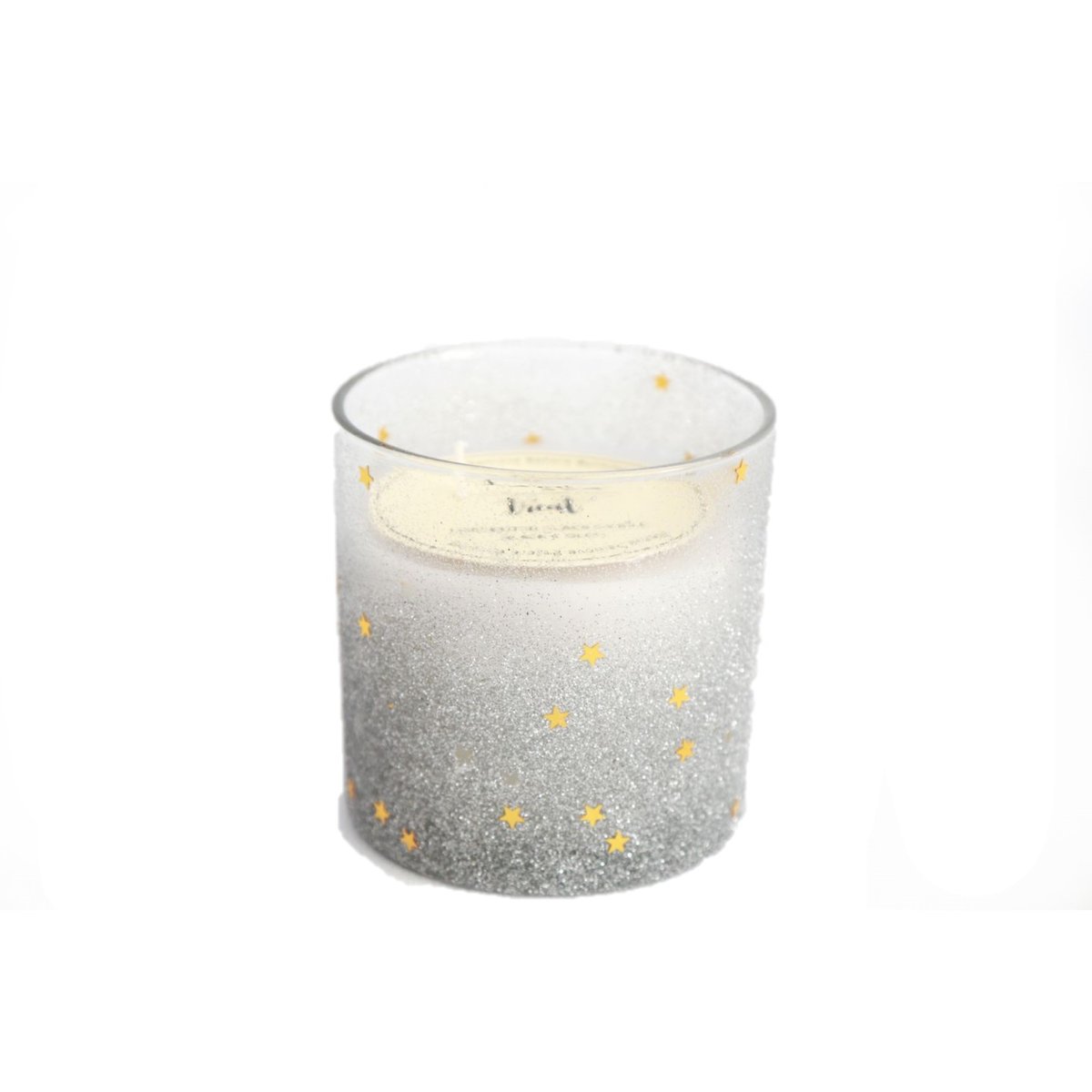 Bougie de Noël en pot à paillettes NOEL GIVRE argent, HEART OF THE HOME