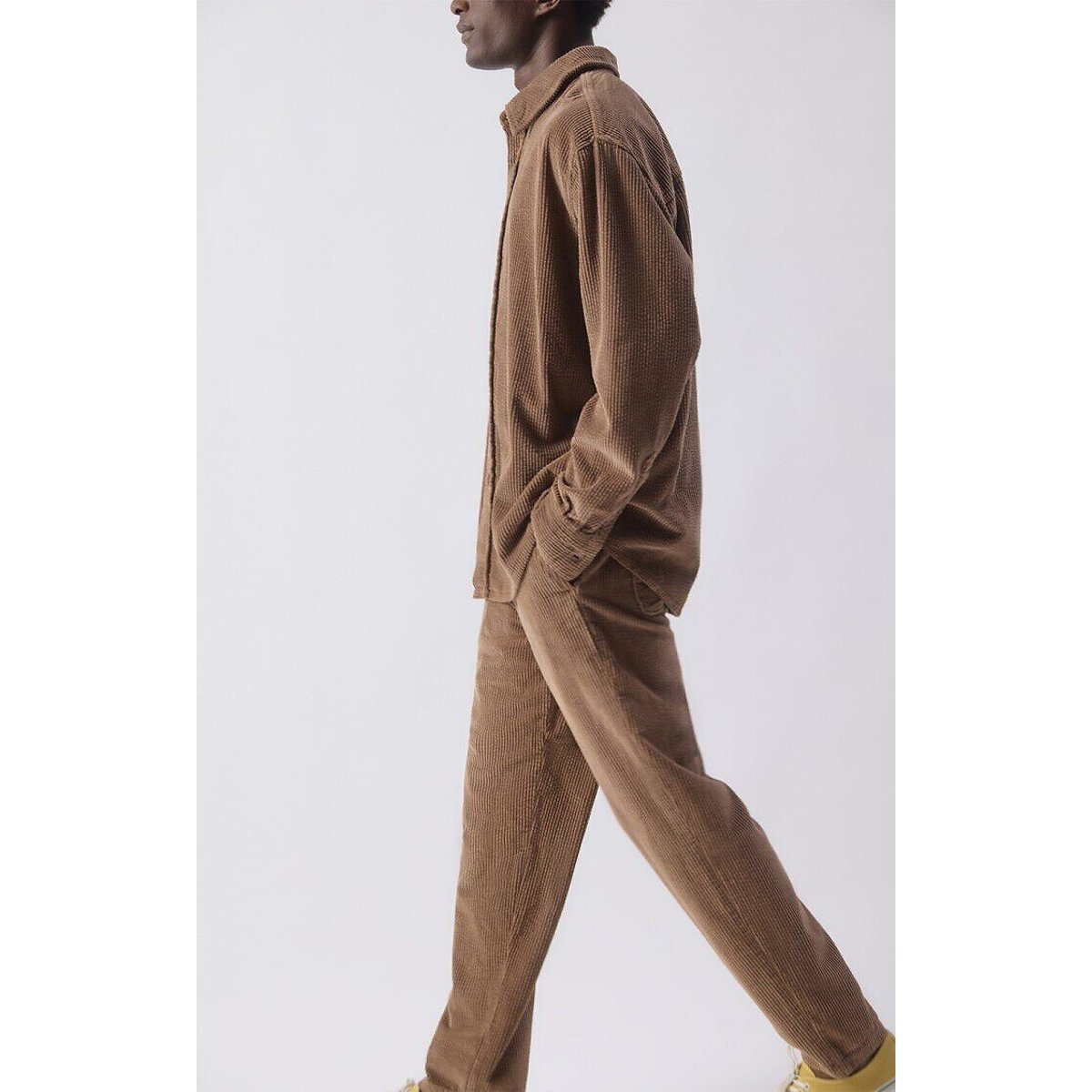 Pantalon droit velours côtelé PADOW bison, AMERICAN VINTAGE