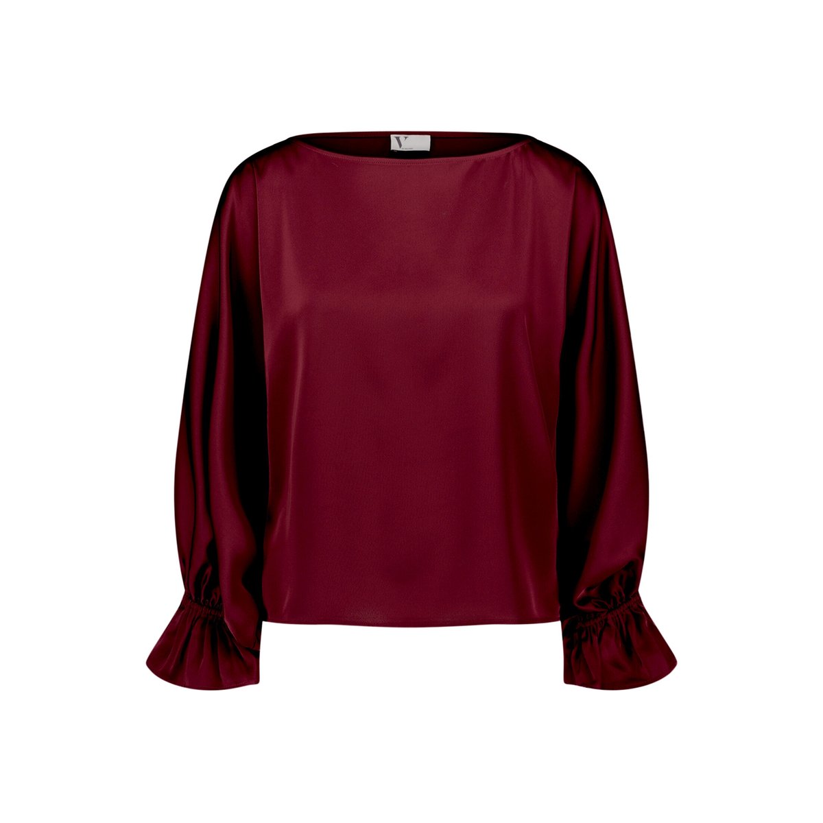 Chemisier en satin à manches chauve-souris deep dahlia, VERA MONT