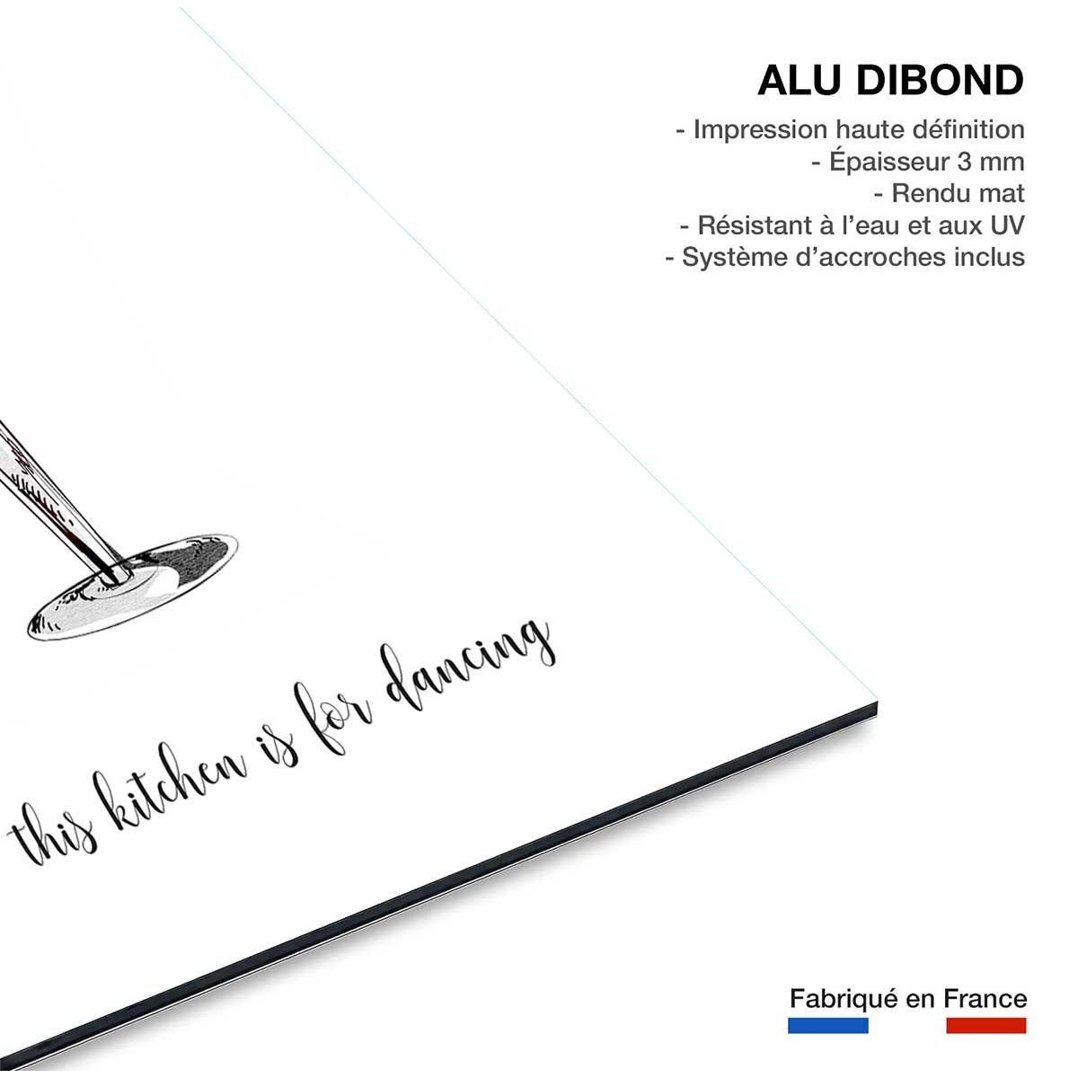 Tableau kitchen is for dancing tableau alu dibond, HEXOA