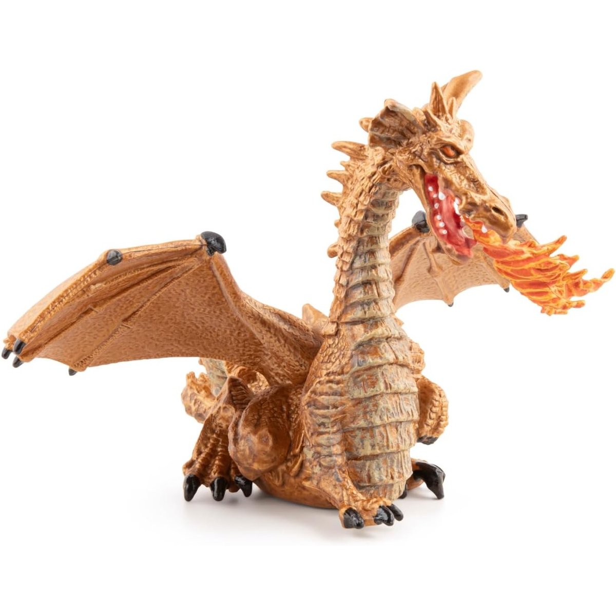 Figurine Dragon or avec flamme beige, PAPO