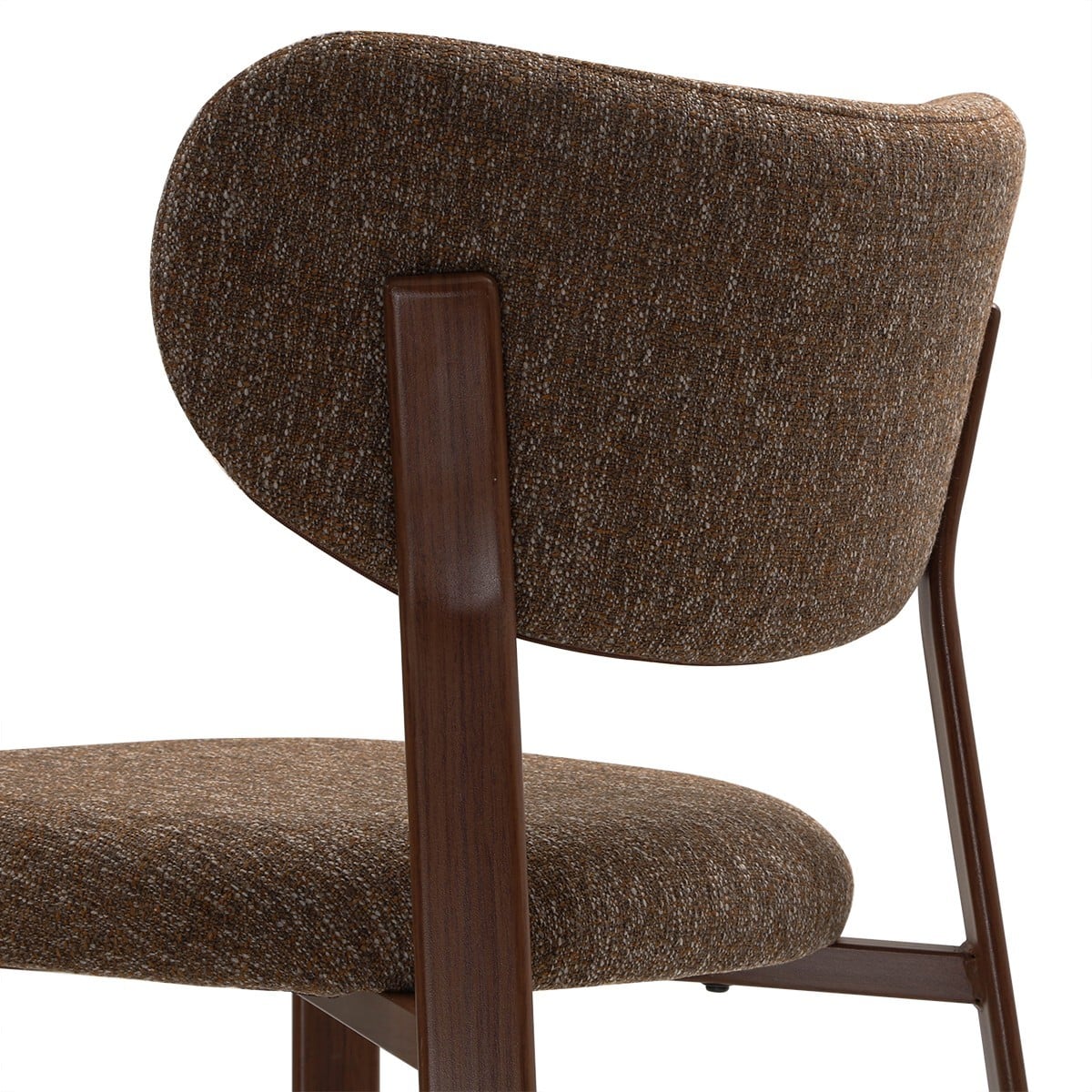 Lot de 2 Chaises en tissu OSLO marron, CALICOSY