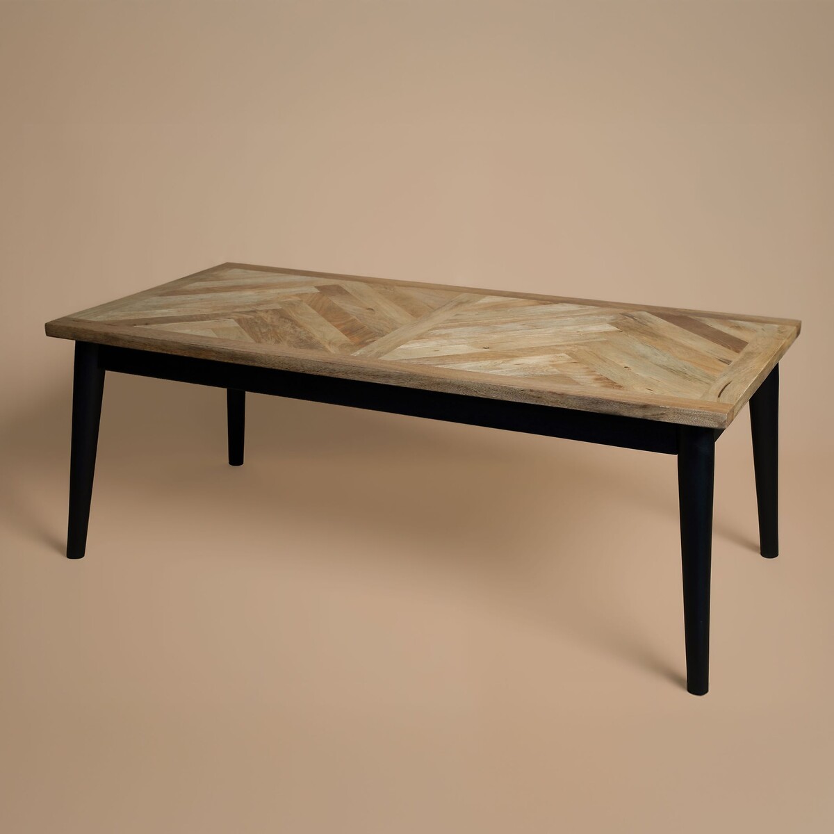 Beau Herringbon Parquet Mango Wood Coffee Table wood, ÉDITÉ