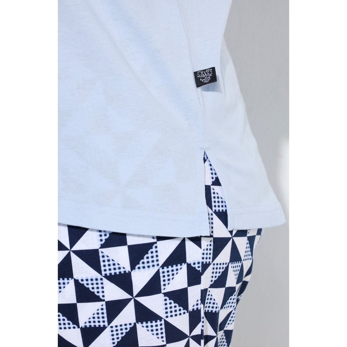 Pyjama deux pièces,motif à carreaux bleu clair, ULLA POPKEN
