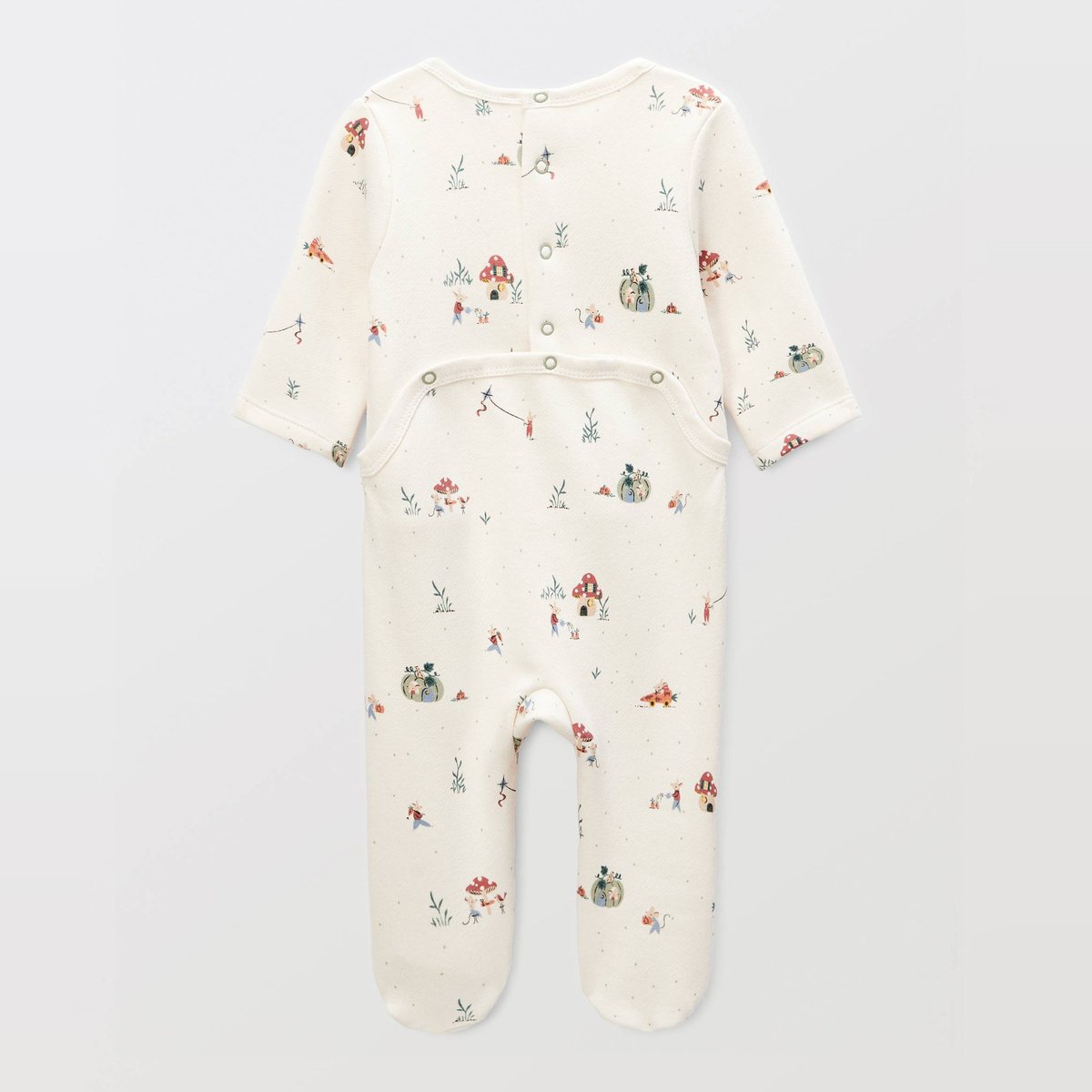Dors-bien imprimé en molleton en coton BIO GOTS naturel, BOUT'CHOU