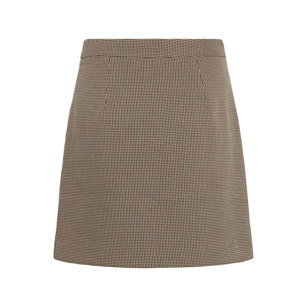 Jupe cintrée maron brown cabernet check, CREAM