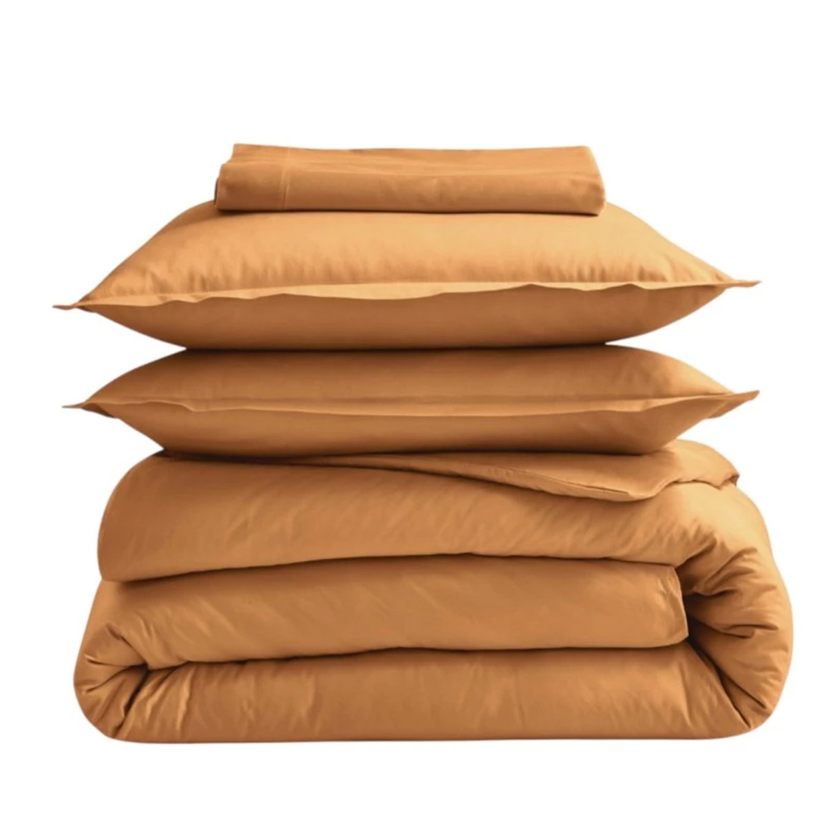 Taie de Traversin Unie en 100% Coton marron clair, TRADILINGE