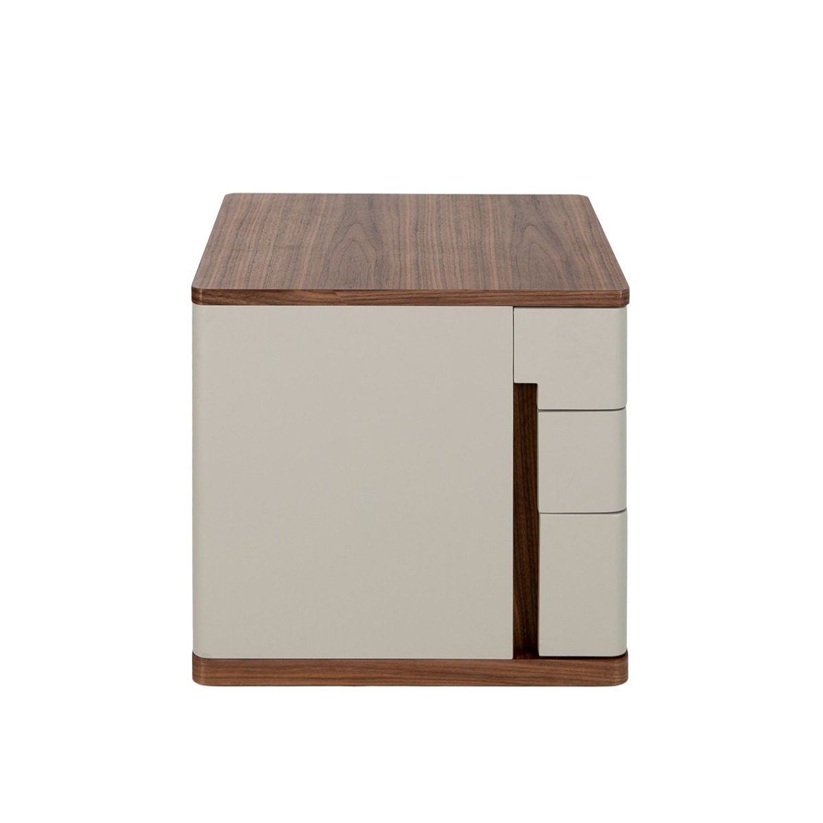 Table de chevet en bois gris et noyer gris | noyer, ANGEL CERDA