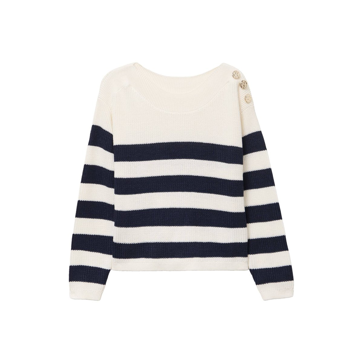 Pull col bateau ecru, CACHE CACHE