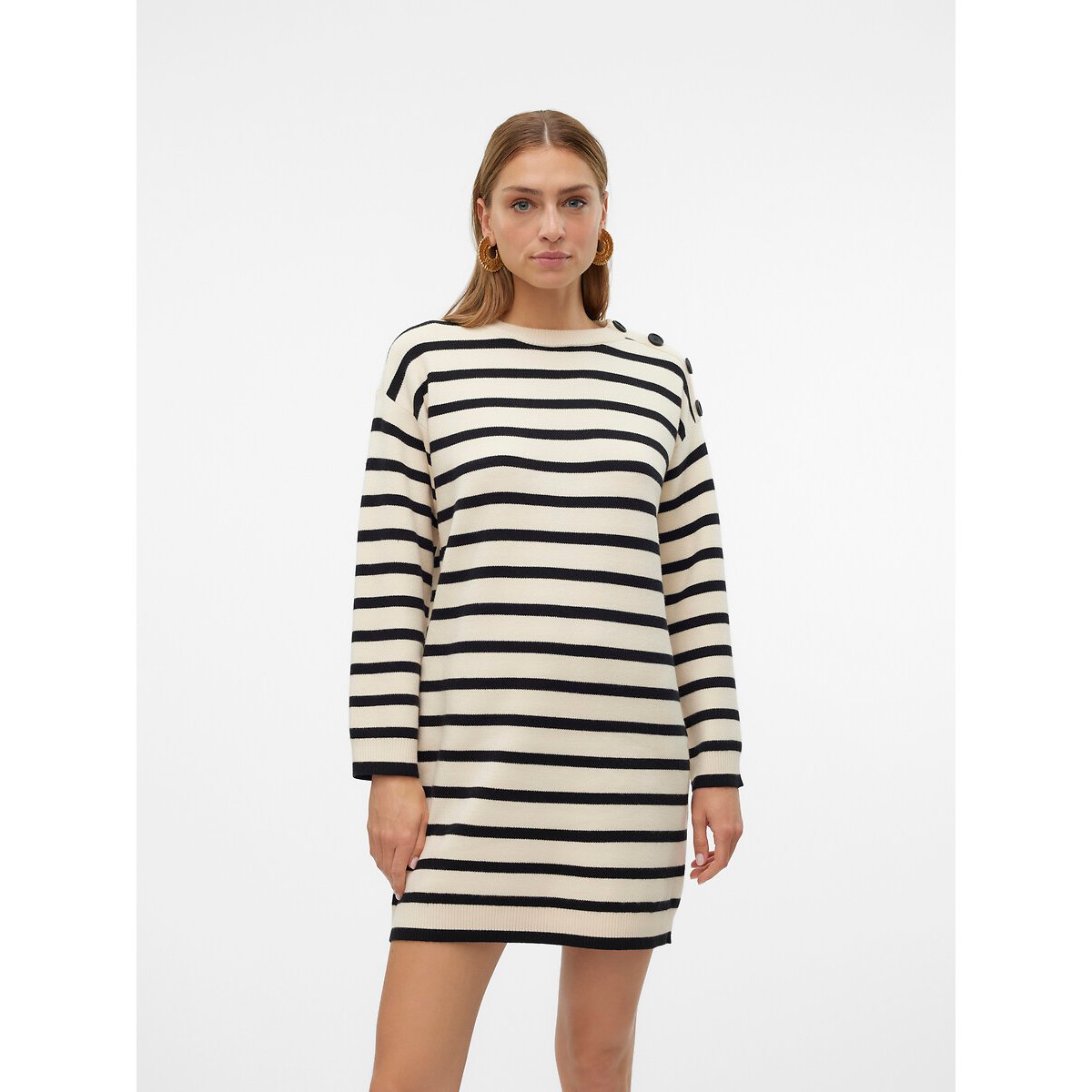 Breton Striped Mini Dress 90006874, VERO MODA