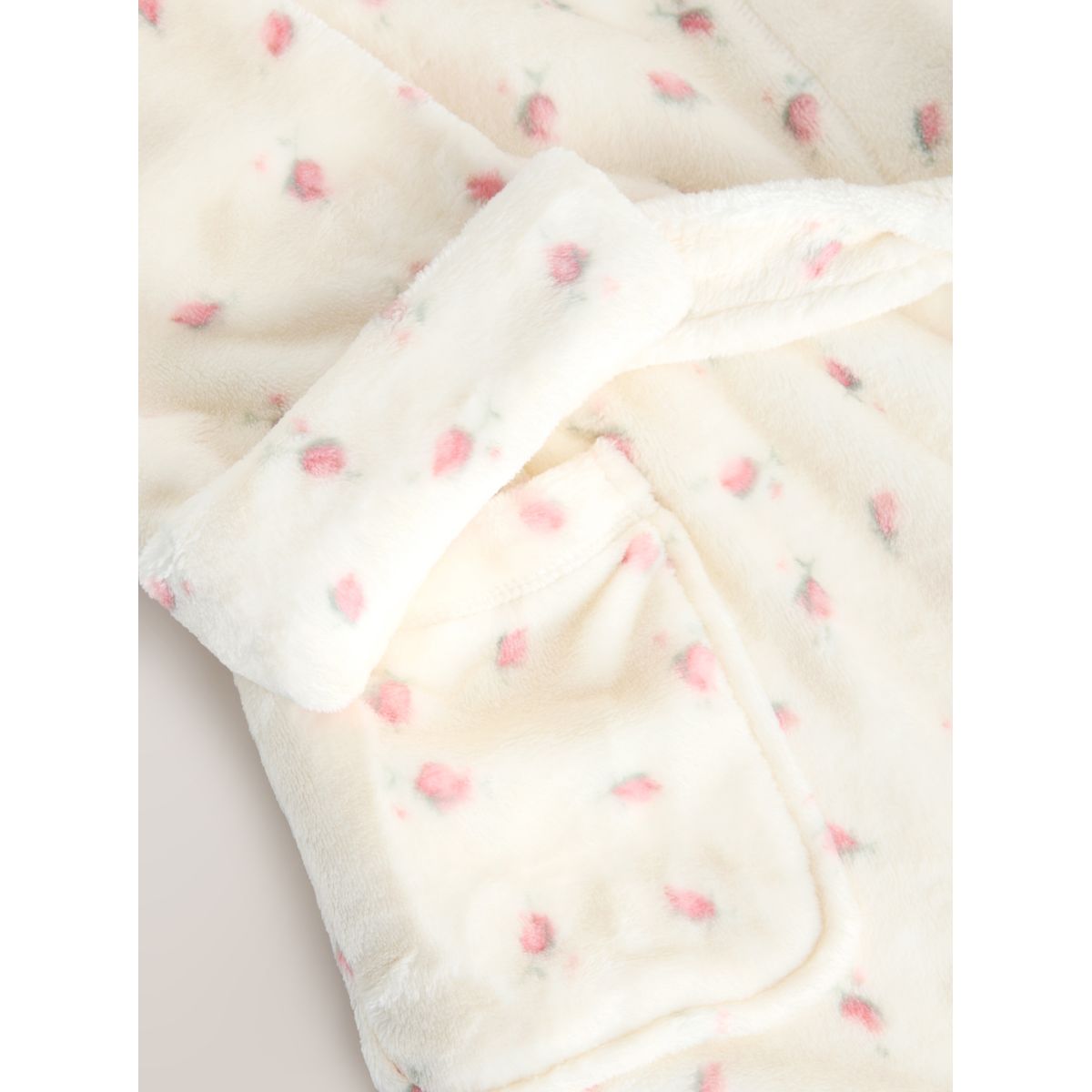 Peignoir en polaire rose crème, NEXT