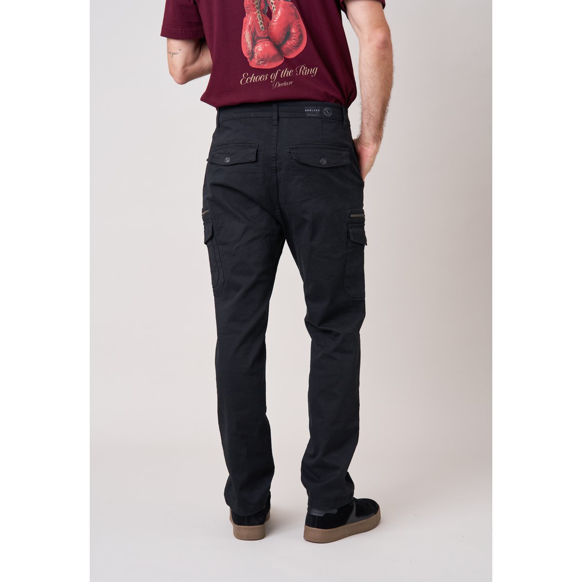 Pantalon regular homme en coton DANASON black, DEELUXE