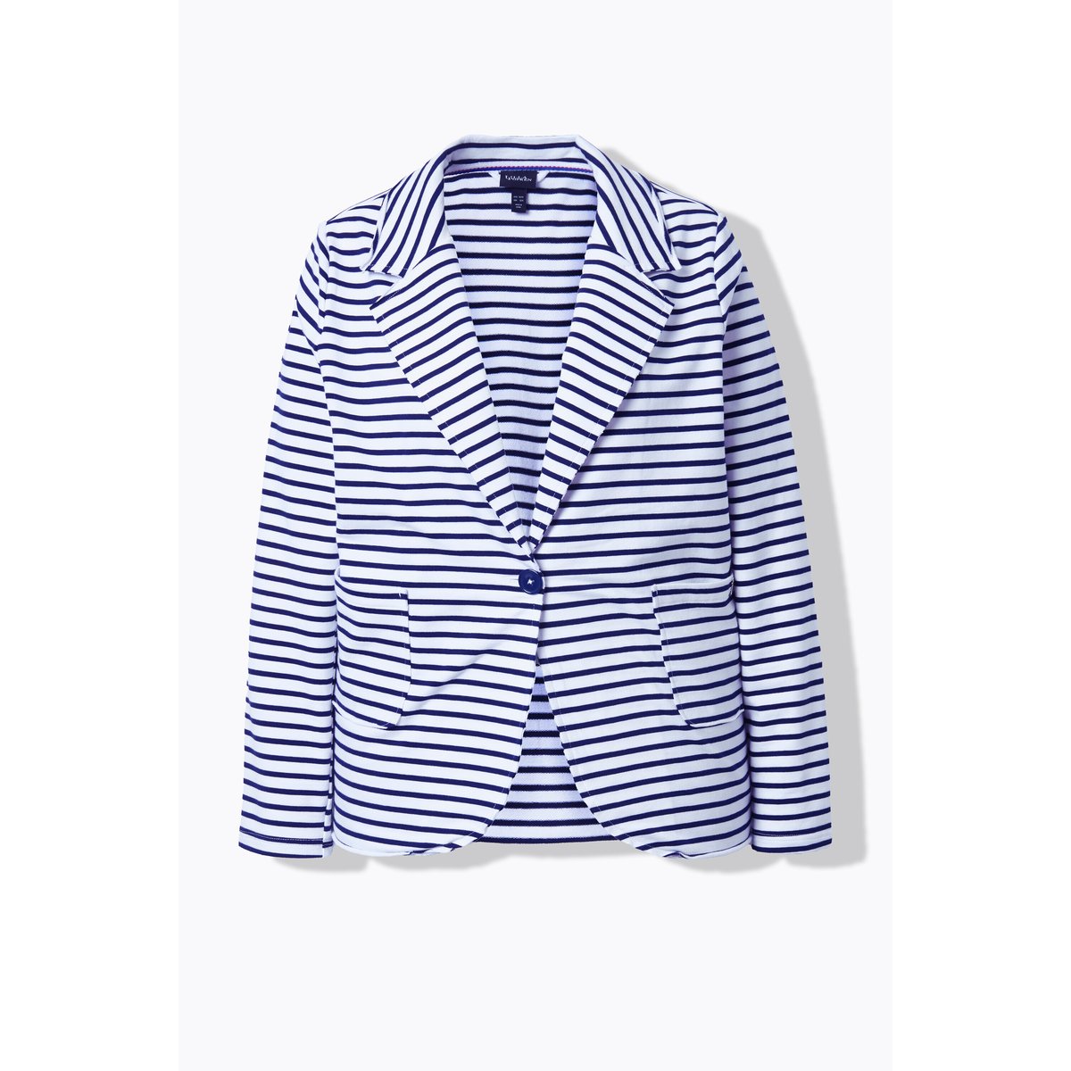Blazer en jersey. Manches longues et col bleu encre, ULLA POPKEN
