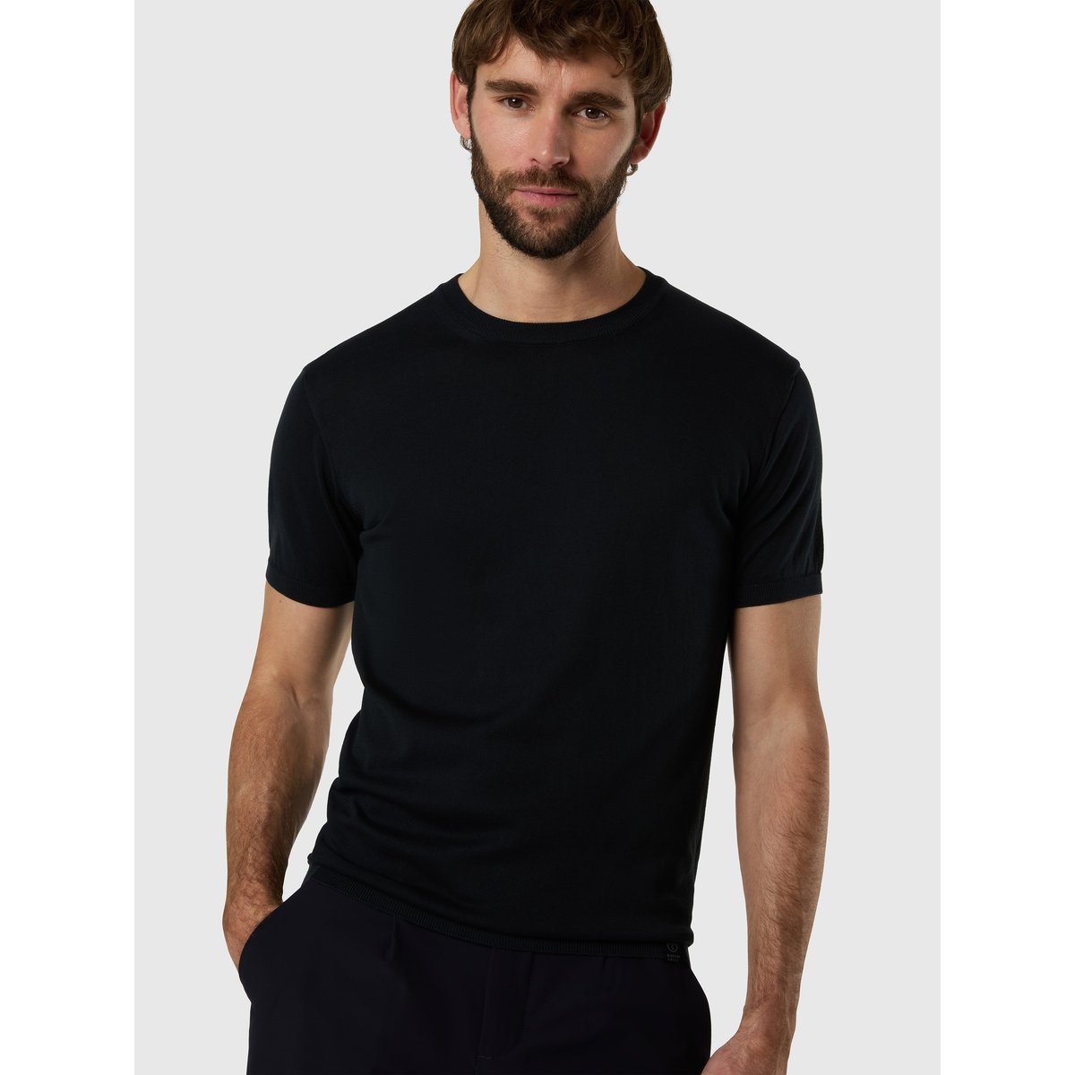 T-shirt en coton Pima noir, NORTH SAILS