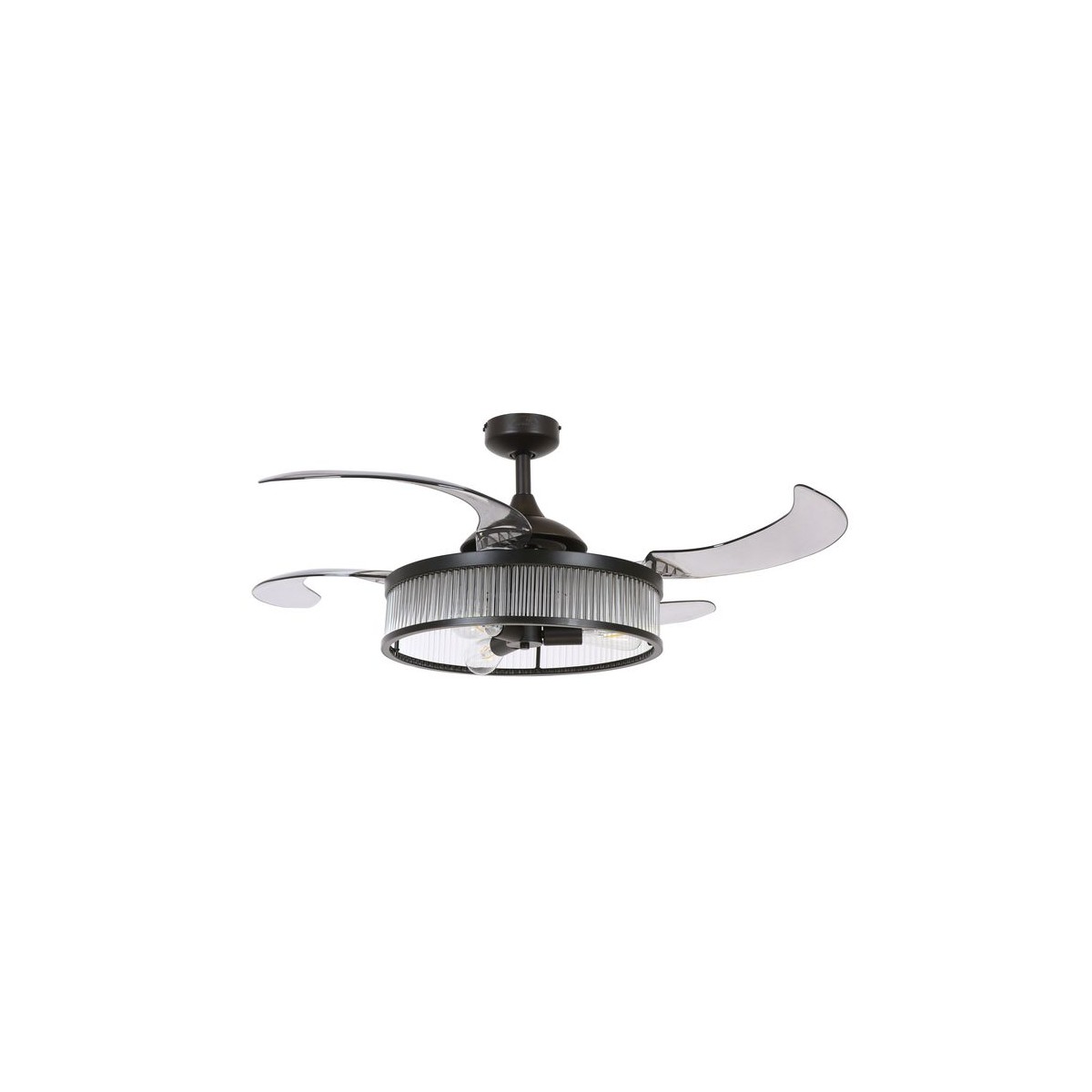 Ventilateur plafond CORBELLE noir - gris, BOUTICA-DESIGN