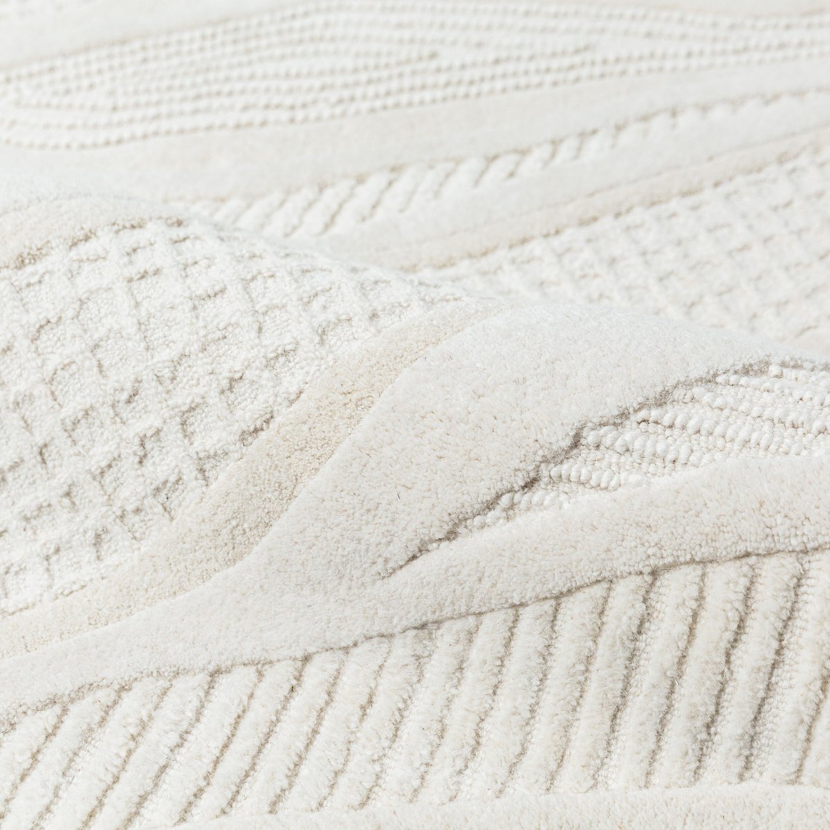 Tapis en laine ABSTRAIT blanc, FLAIR RUGS