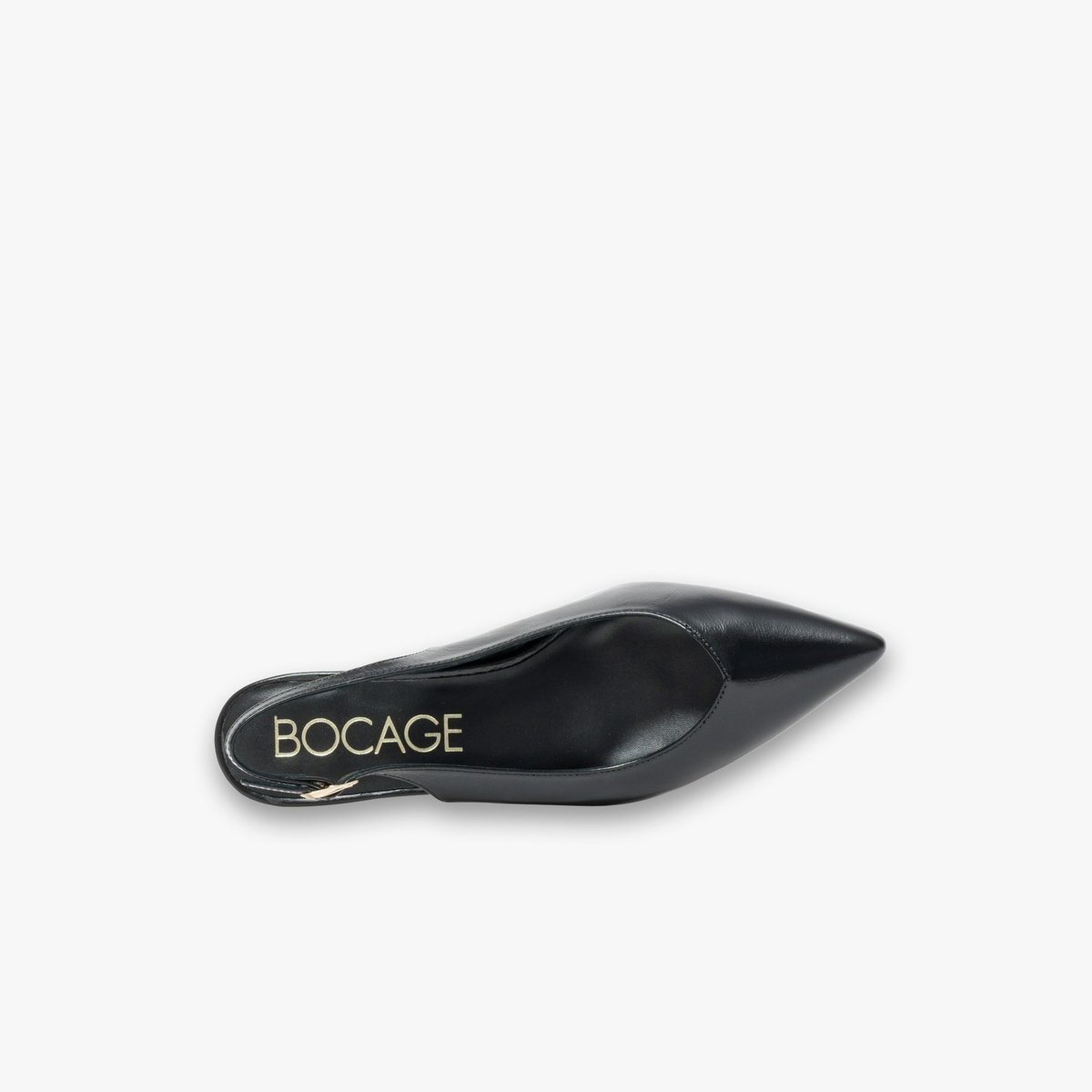 Escarpin en cuir DELIA noir, BOCAGE