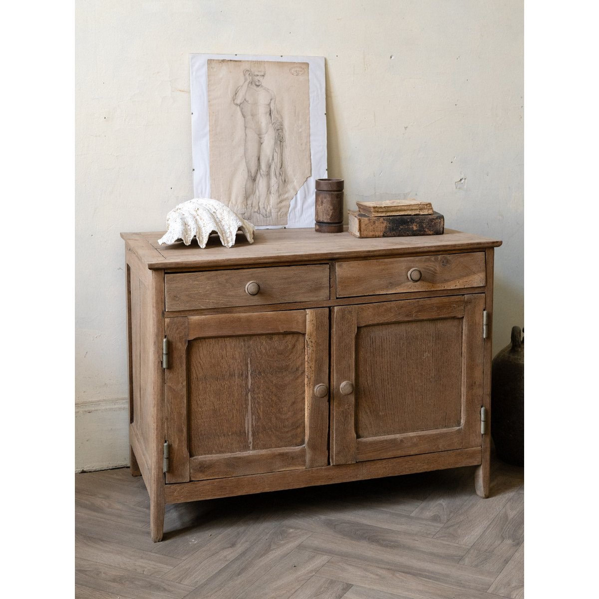 Buffet bas en bois Gilbert N°1638 - Bon état bois clair, DEBONGOUT