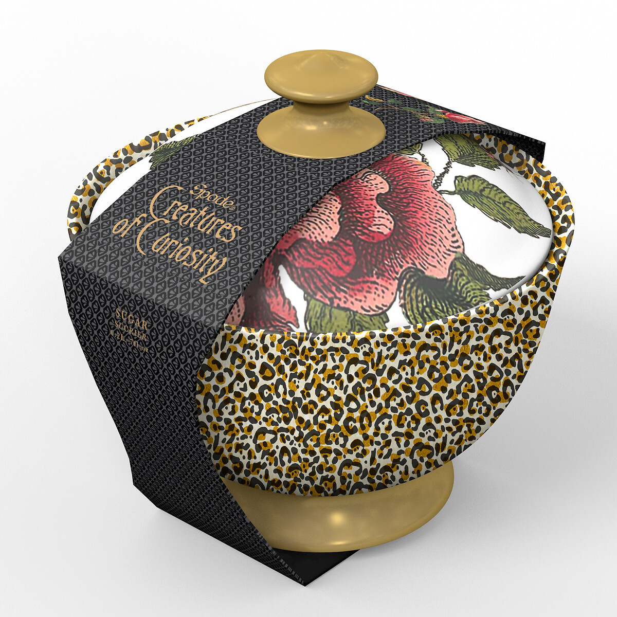 Creatures of Curiosity Leopard Sugar Bowl multi-coloured, SPODE