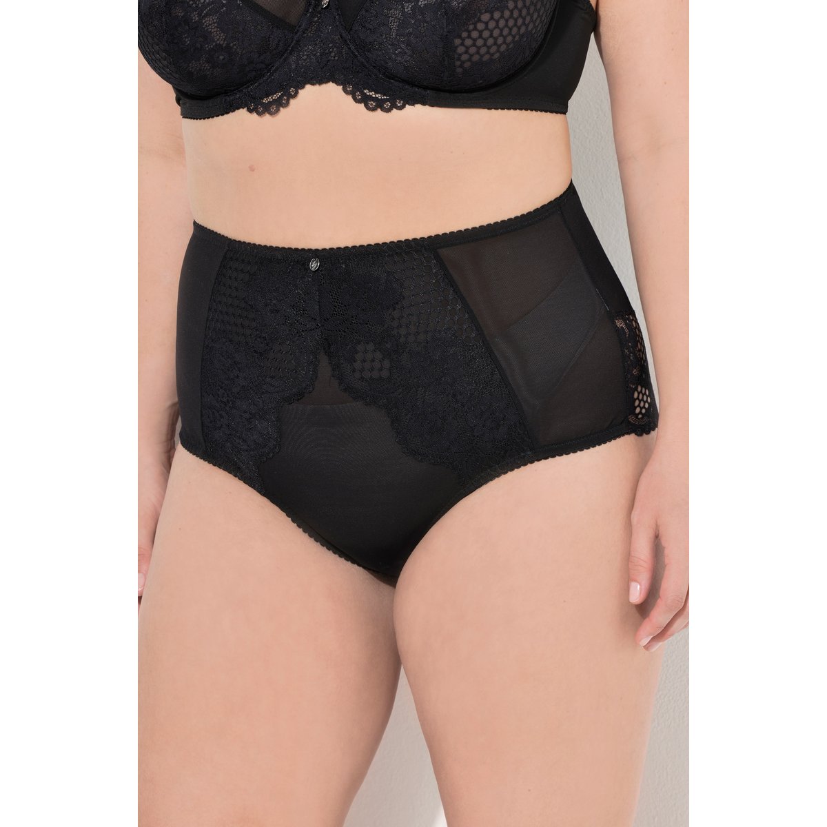 Culotte maxi TruYou, mesh noir, ULLA POPKEN