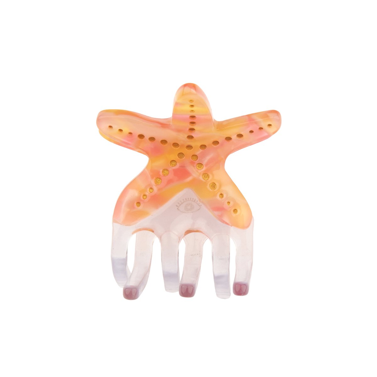 Mini pince à cheveux ÉTOILE DE MER orange, COUCOU SUZETTE