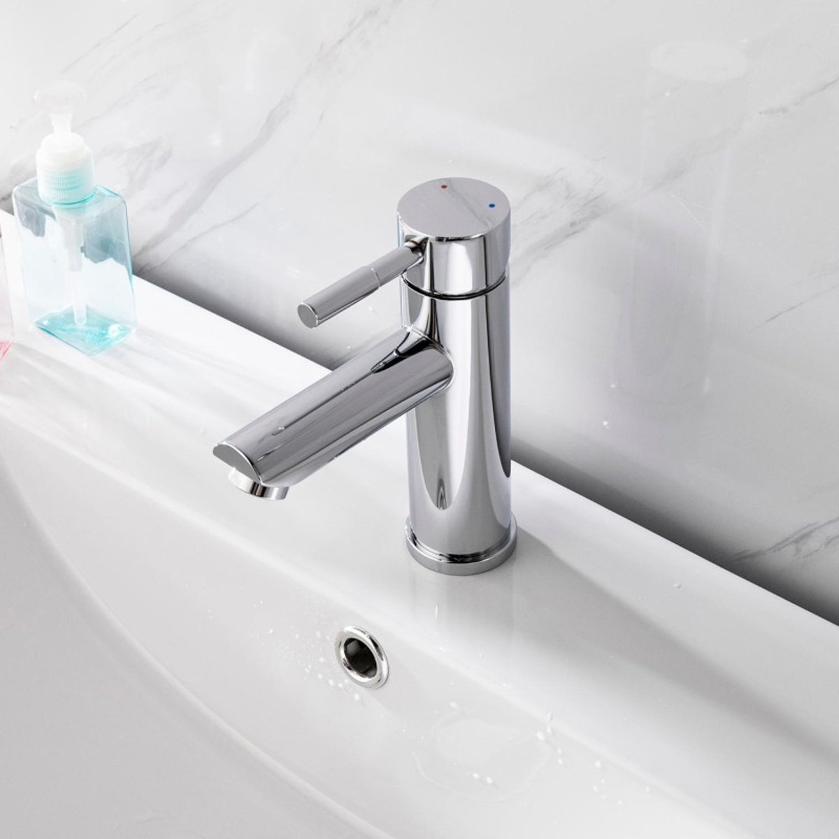 Robinet salle de bain mitigeur bec bas TAP chromé, MOB IN