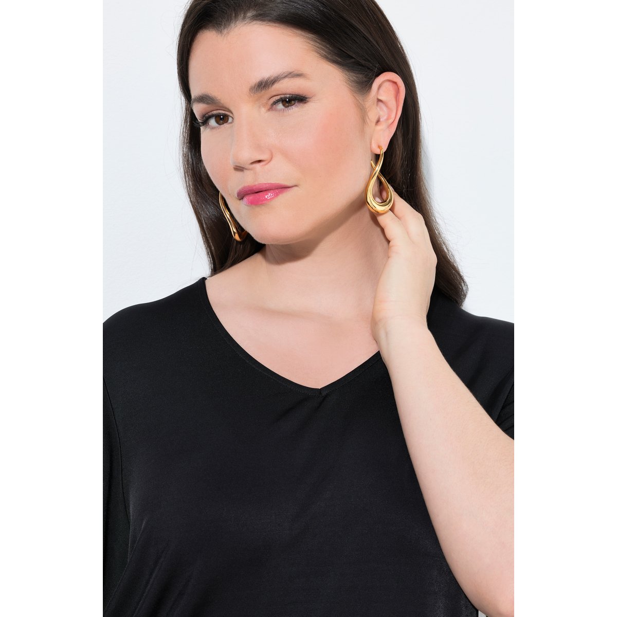 T-shirt oversize, tombé fluide noir, ULLA POPKEN