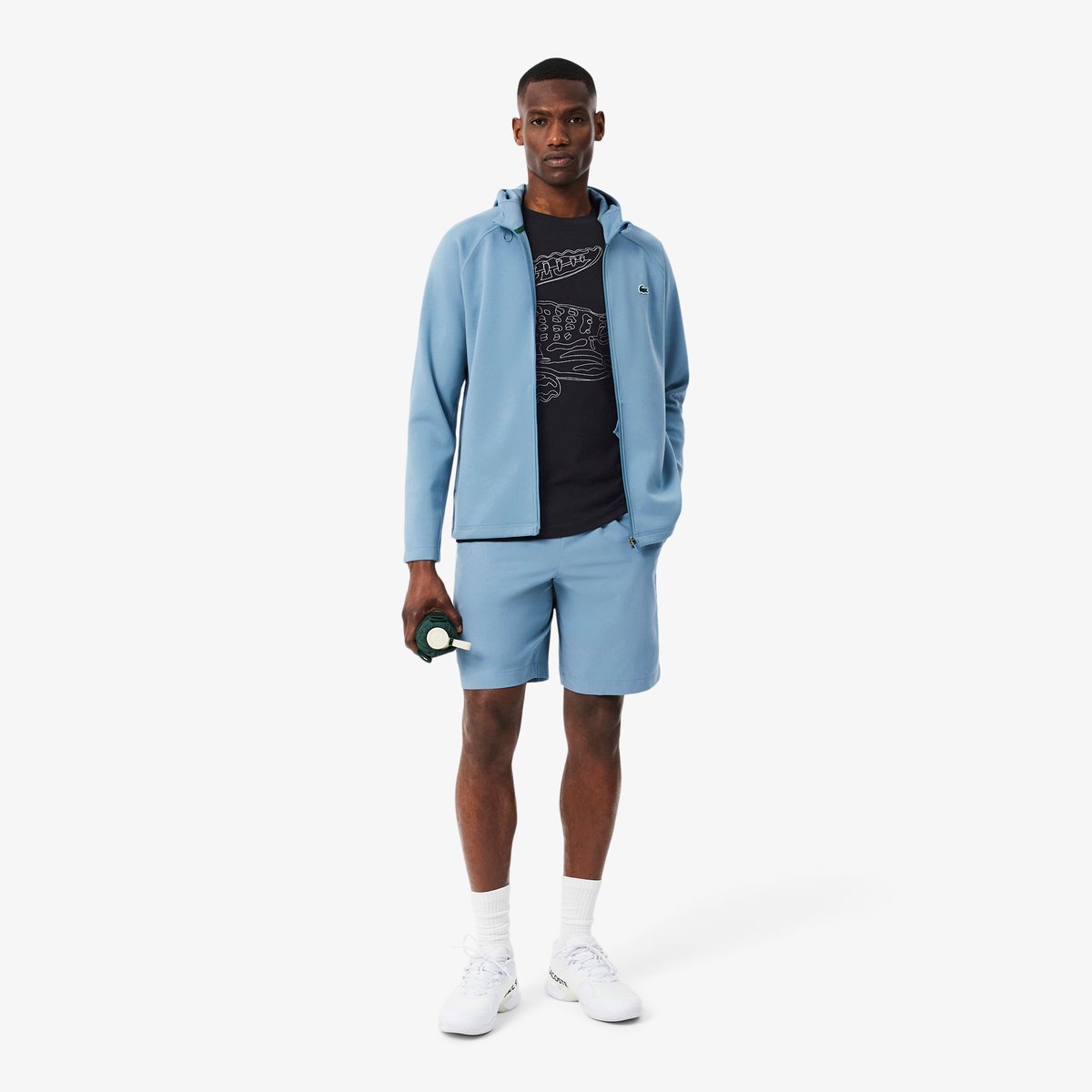 T-shirt Sport Ultra Dry imprimé crocodile noir-258, LACOSTE