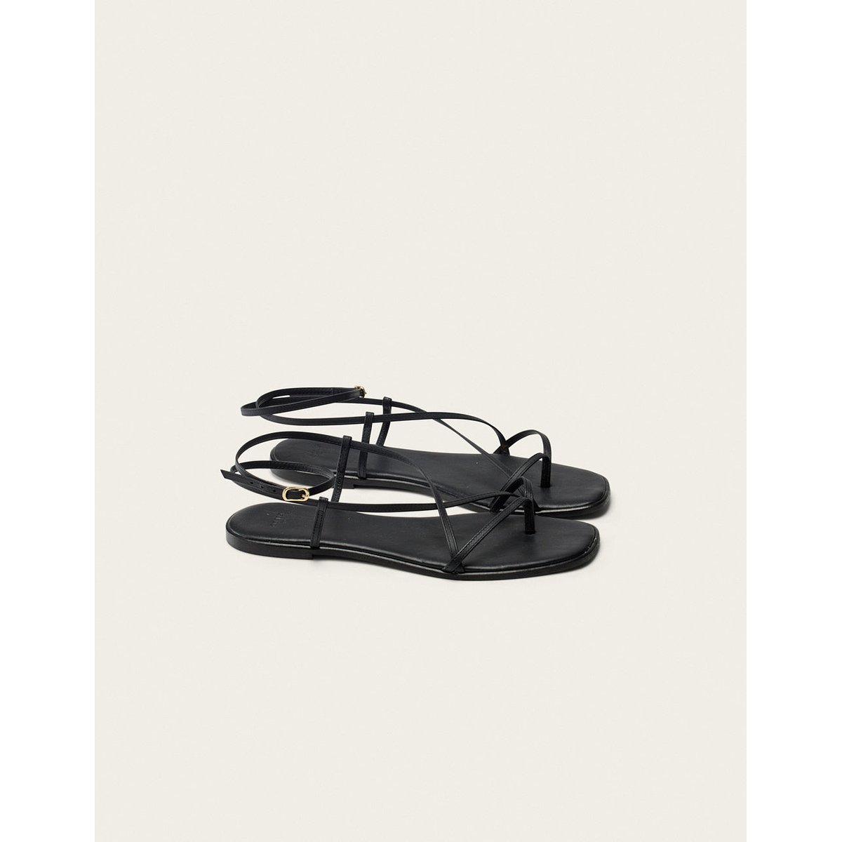 Sandales BAYLI cuir noir, ODAJE