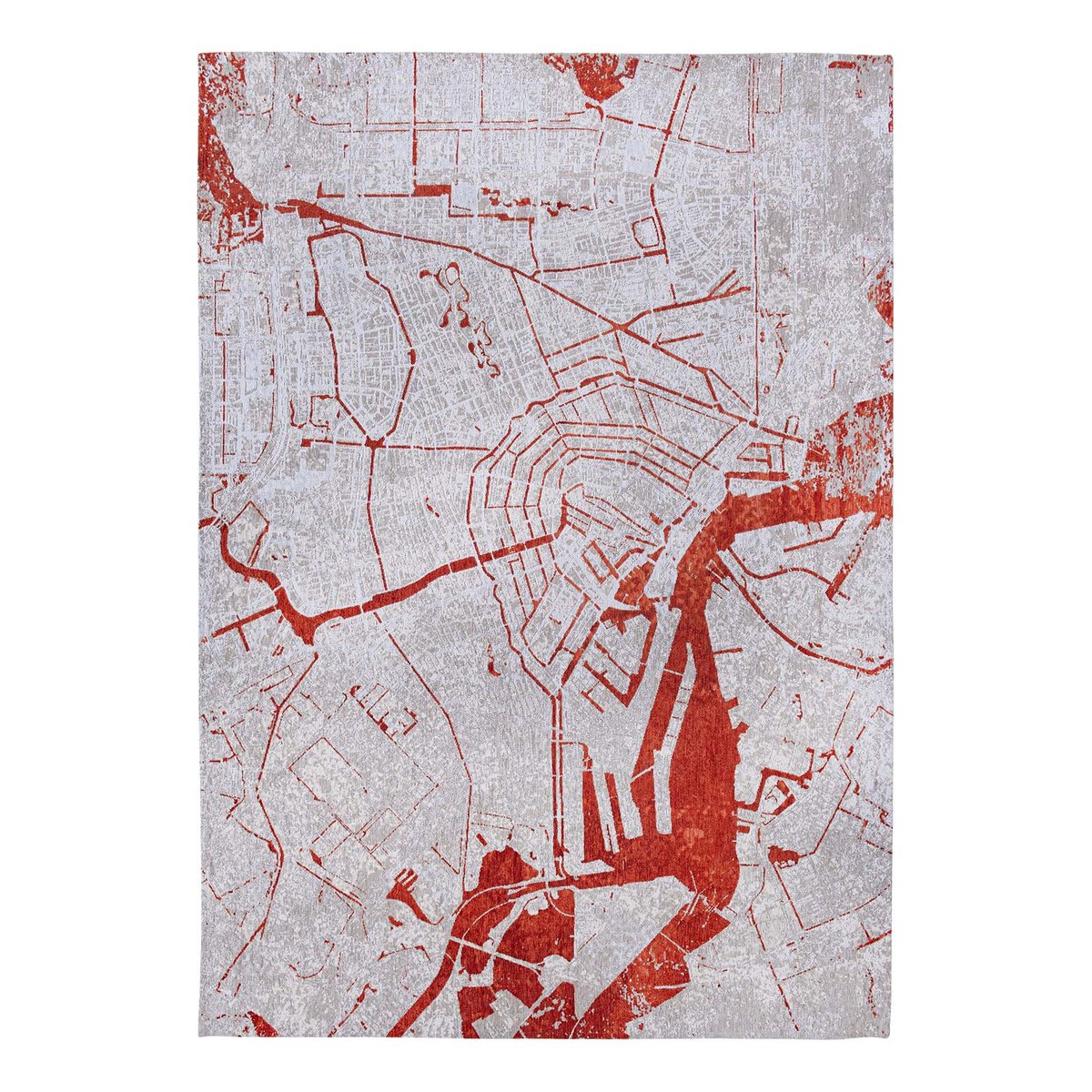 Tapis intérieur/extérieur tissé plat ORANGE CITY rouge, NOVATREND