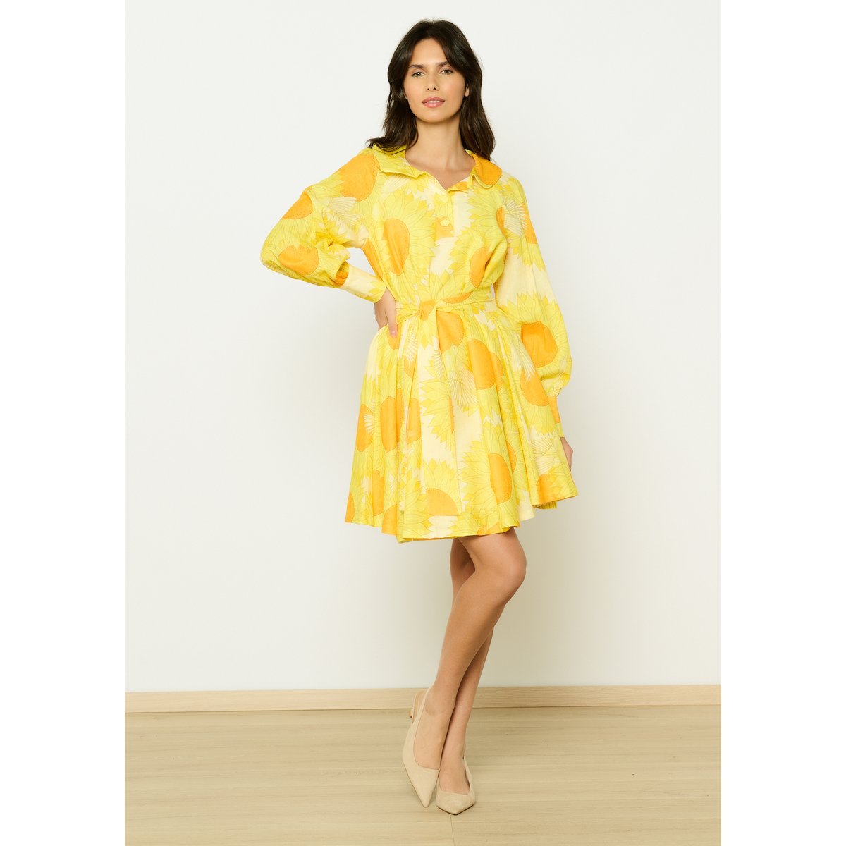 Robe LolaLiza x Pol Vogels jaune soleil, LOLALIZA