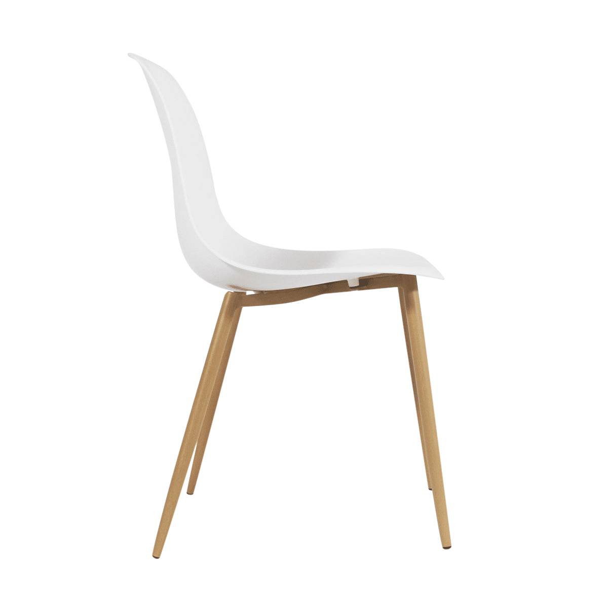 Lot de 2 chaises en plastique MARIUS blanc, MADE IN MEUBLES