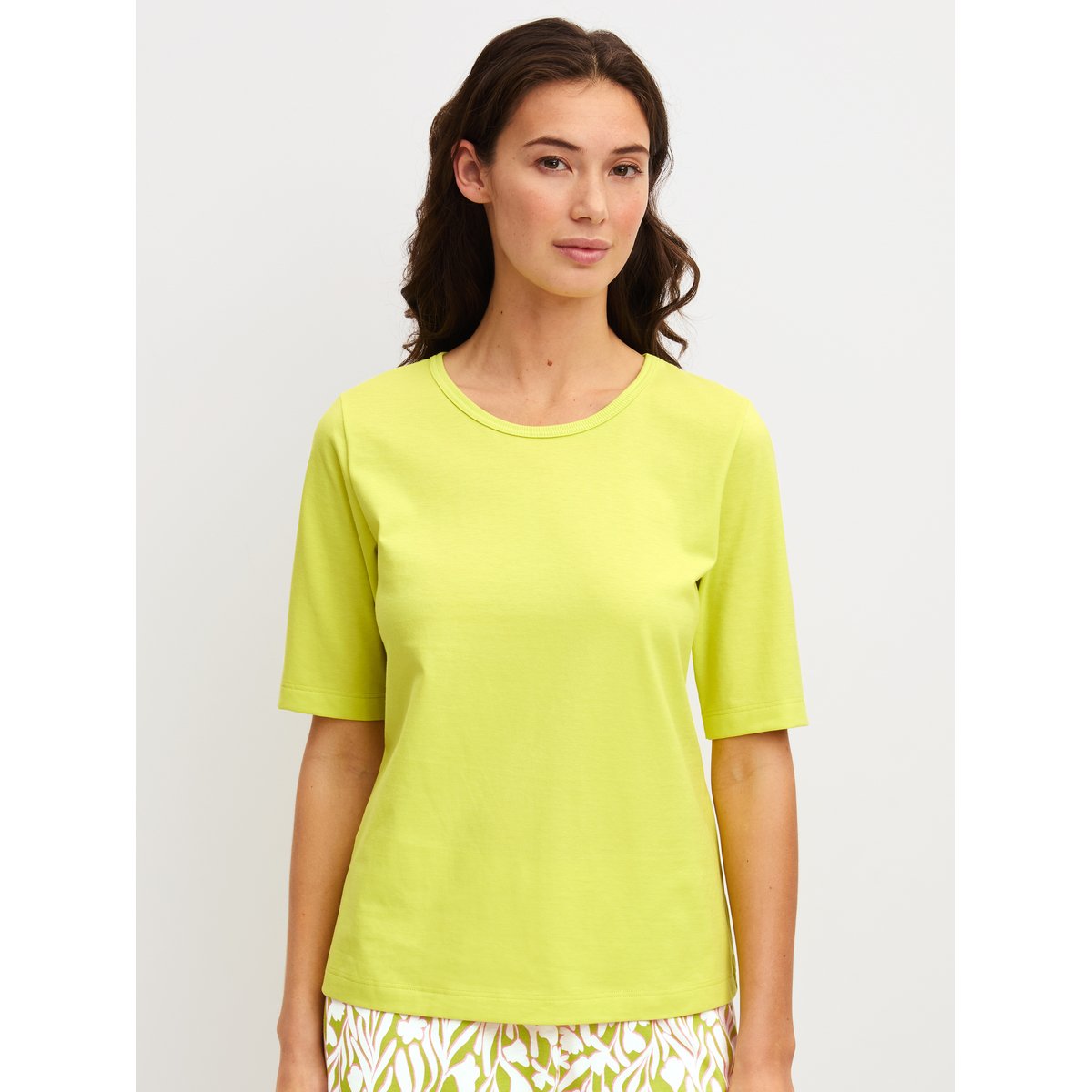 T-shirt à manches courtes manches courtes Coton LATE BLOOM M&M lemonade green, CALIDA