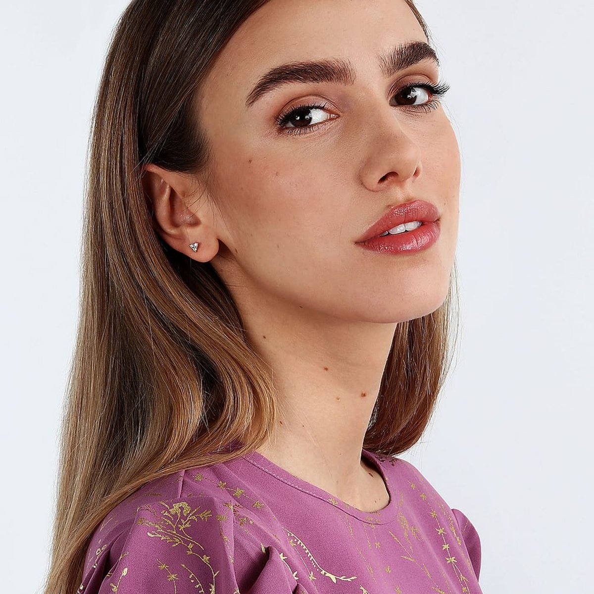 Boucles d'oreilles en Or 375/1000/oxyde de zirconium De Zirconium et Oxyde de zirconium or, JULIETTE
