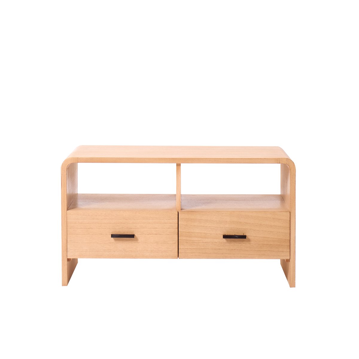 Meuble TV avec 2 tiroirs, bois, BASTAD bois naturel, NORDLYS