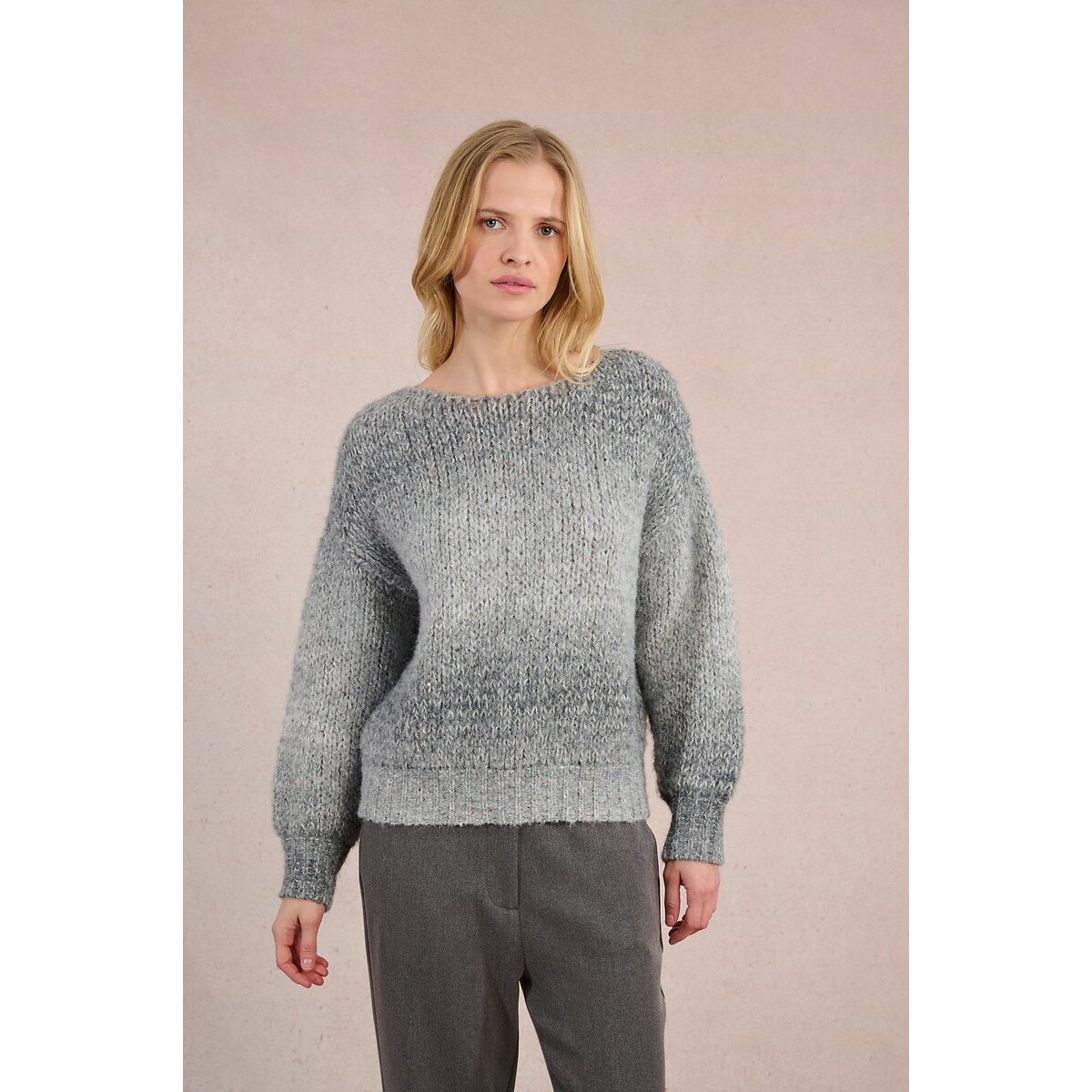 Knitted Ombré Jumper grey, MOLLY BRACKEN