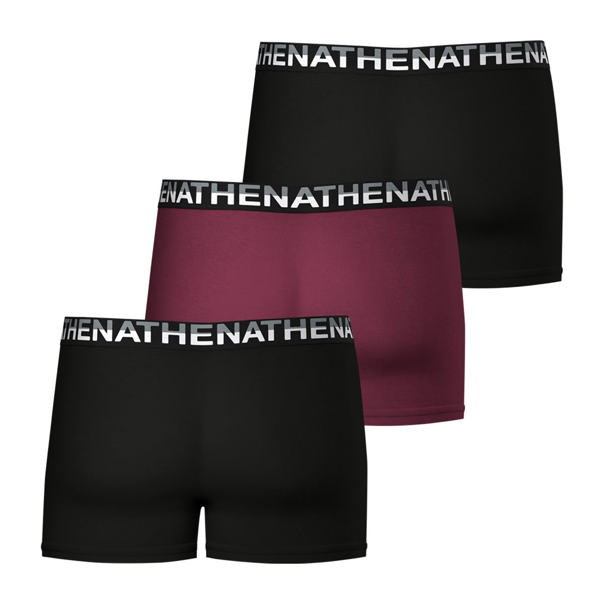 Boxers, lot de 3, ECO PACK noir-prune, ATHENA