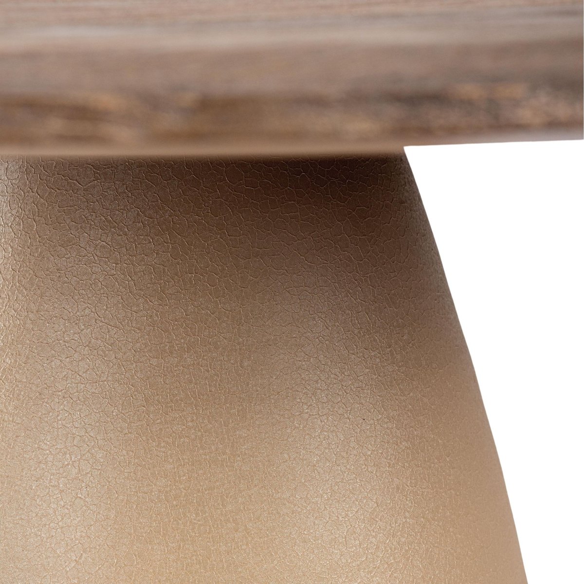 Table organique en manguier et métal crème 6 places L140 - SHIVA marron, HELLIN, DEPUIS 1862