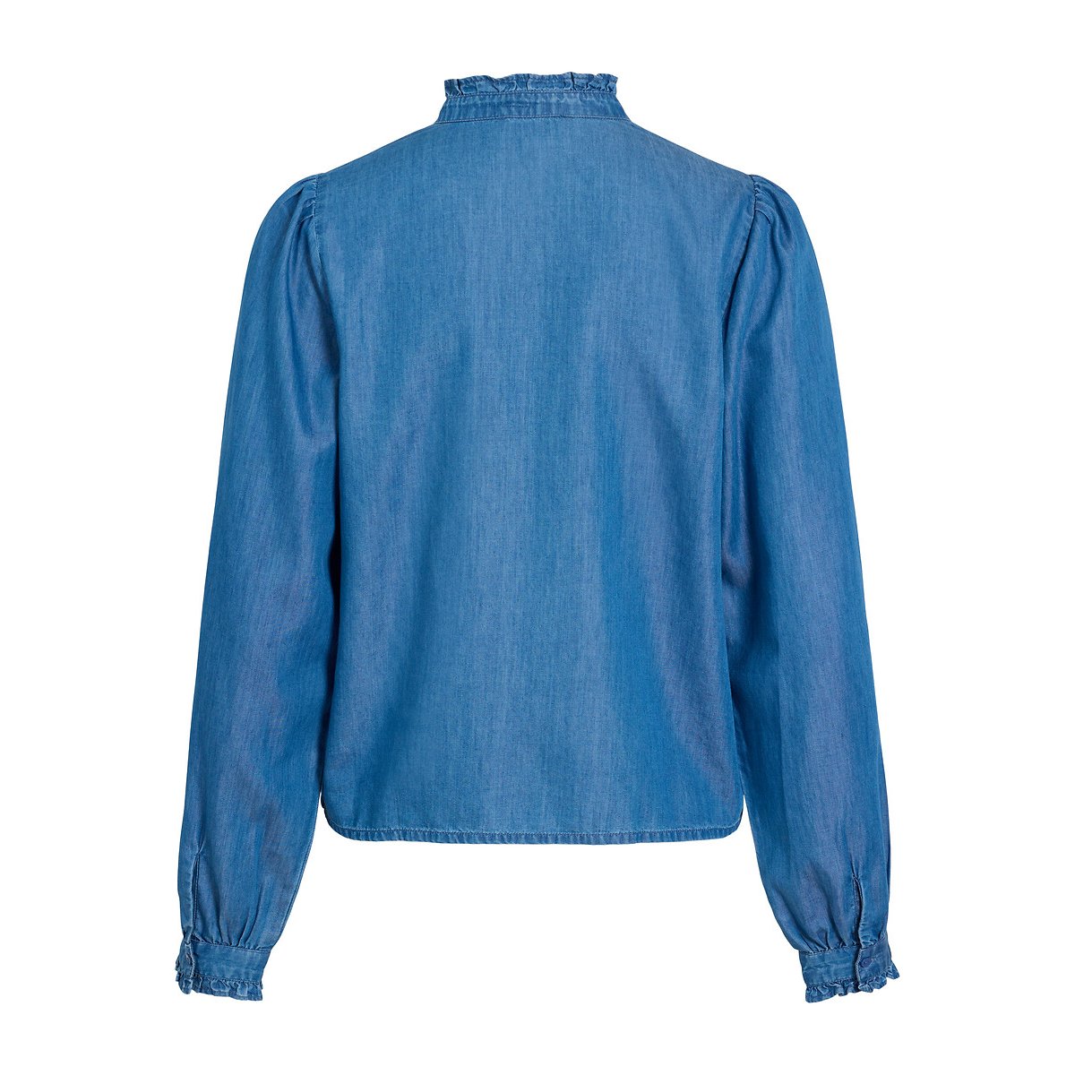Blusa vaquera con cuello mao medium blue, VILA