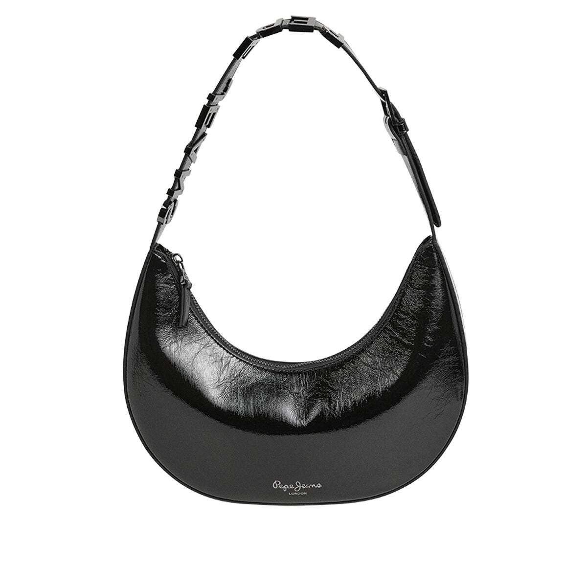 Sac Demi-Lune Effet Cuir noir, PEPE JEANS