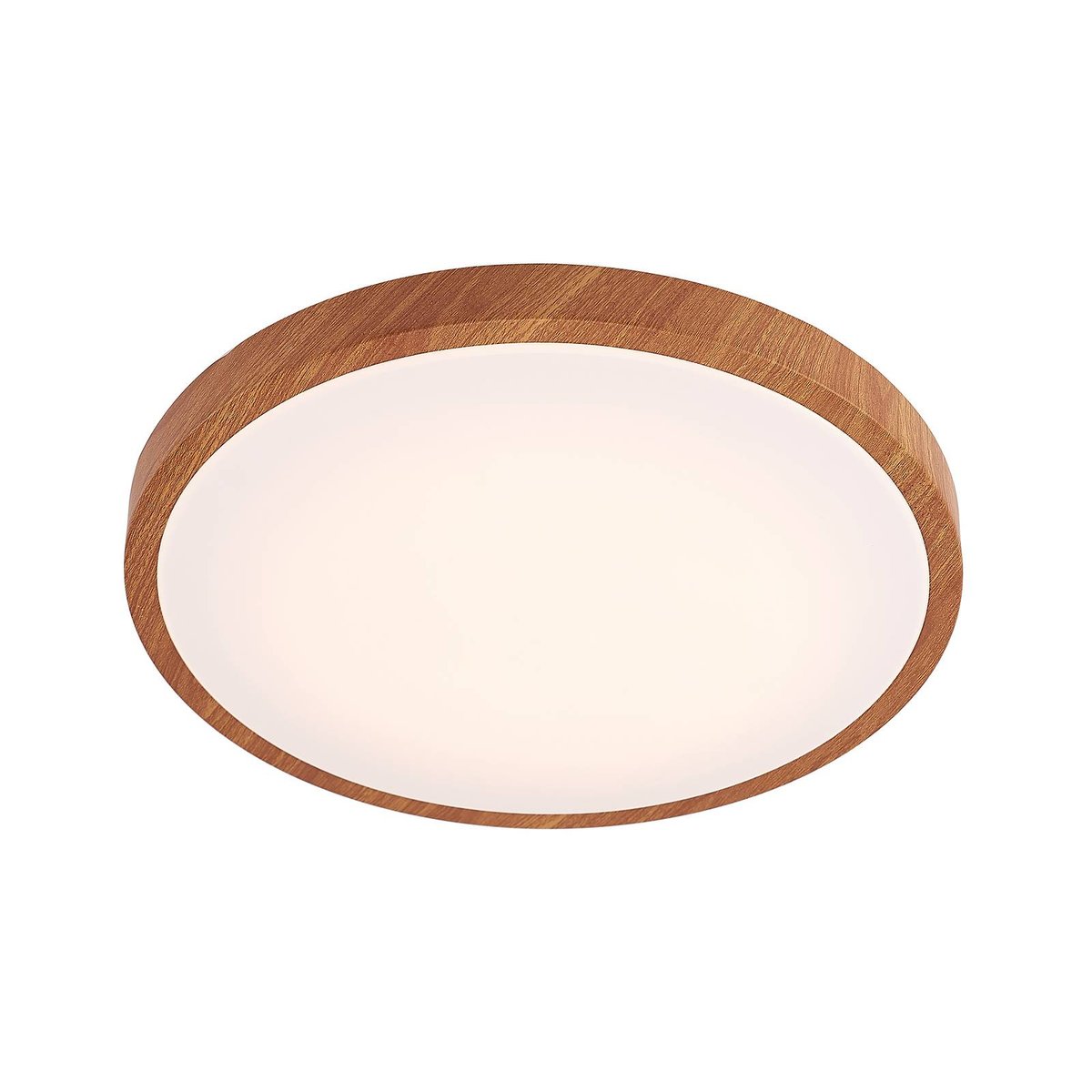 Plafonnier  moderneLED, Mynte bois clair, blanc, LINDBY