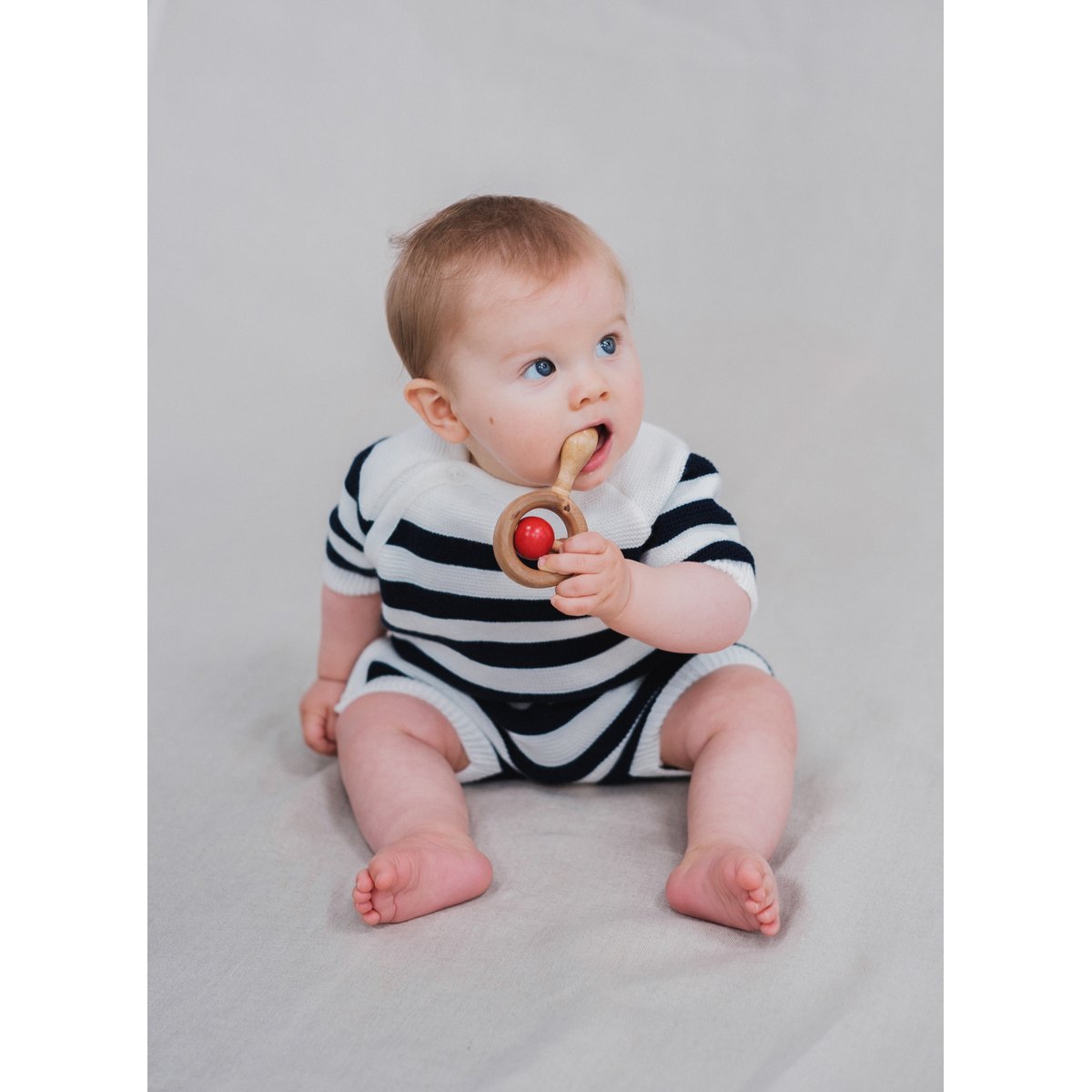 Combi Short écru/marine, LA MANUFACTURE DE LAYETTE